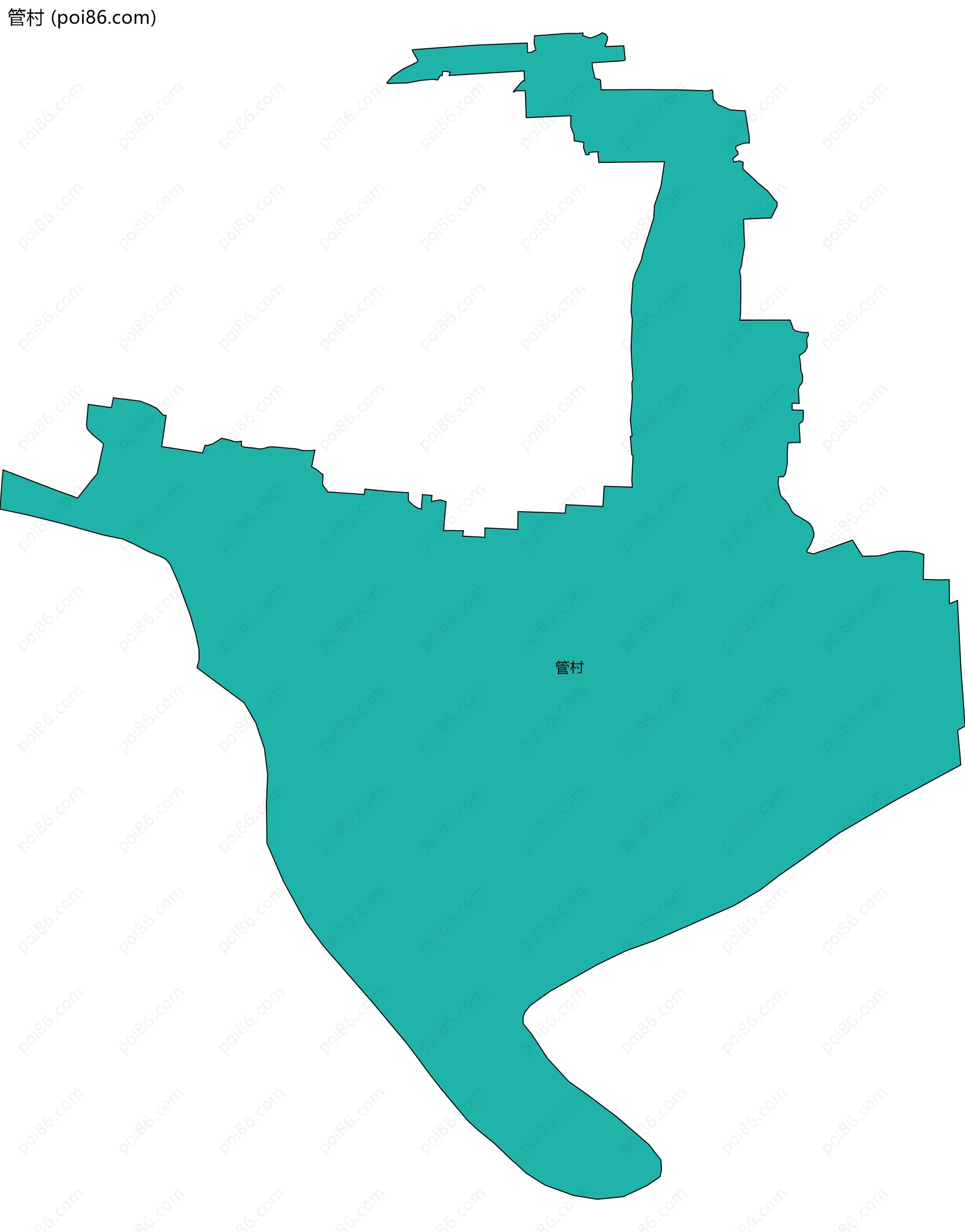 管村边界地图