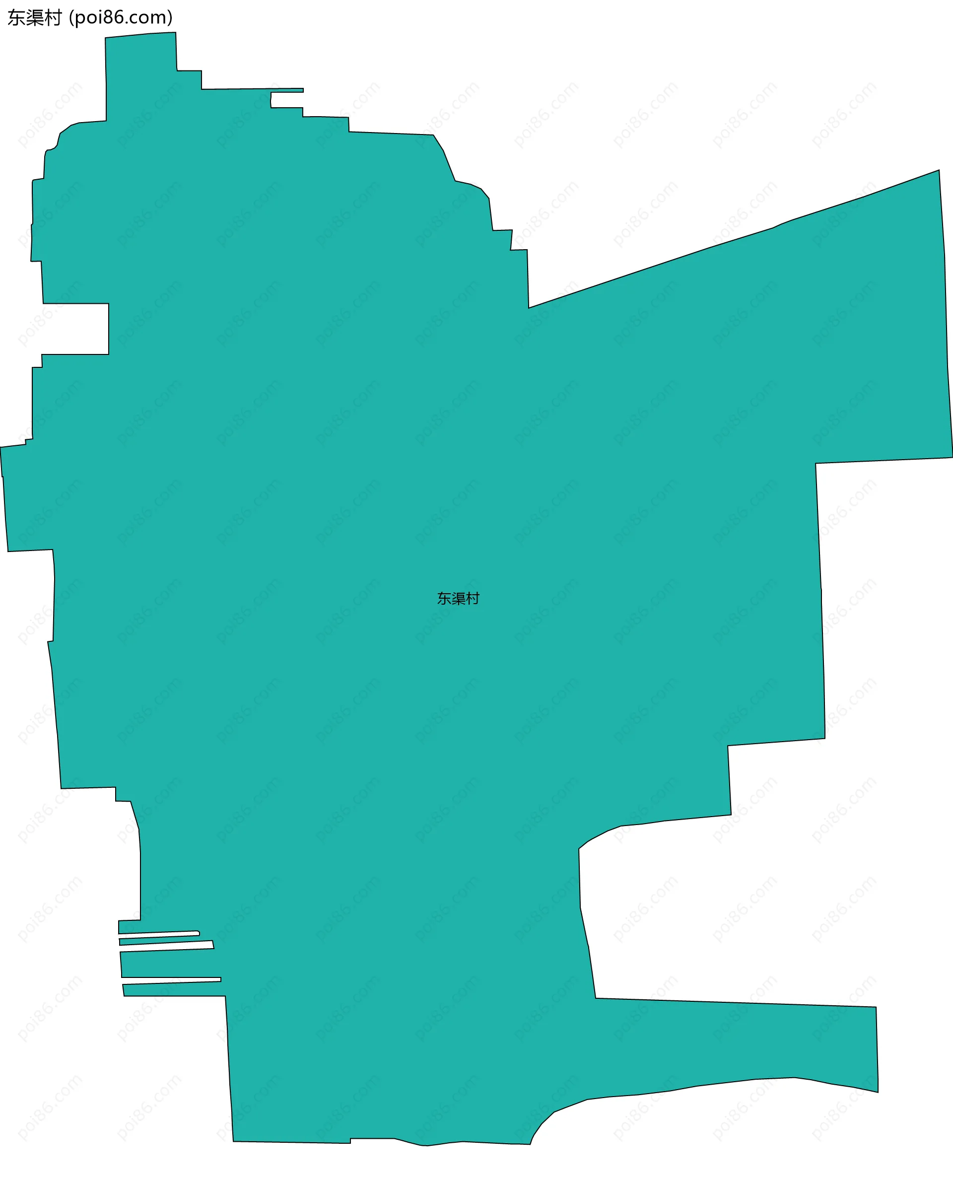 东渠村边界地图