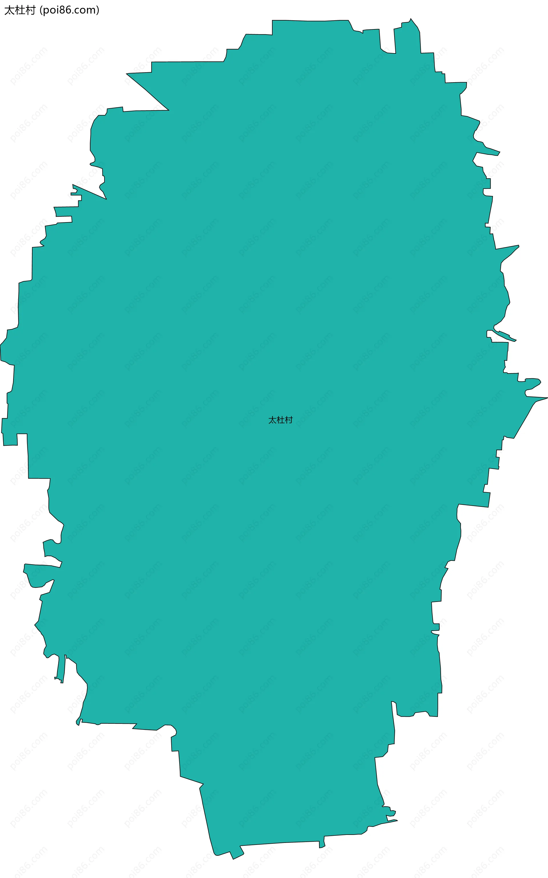 太杜村边界地图