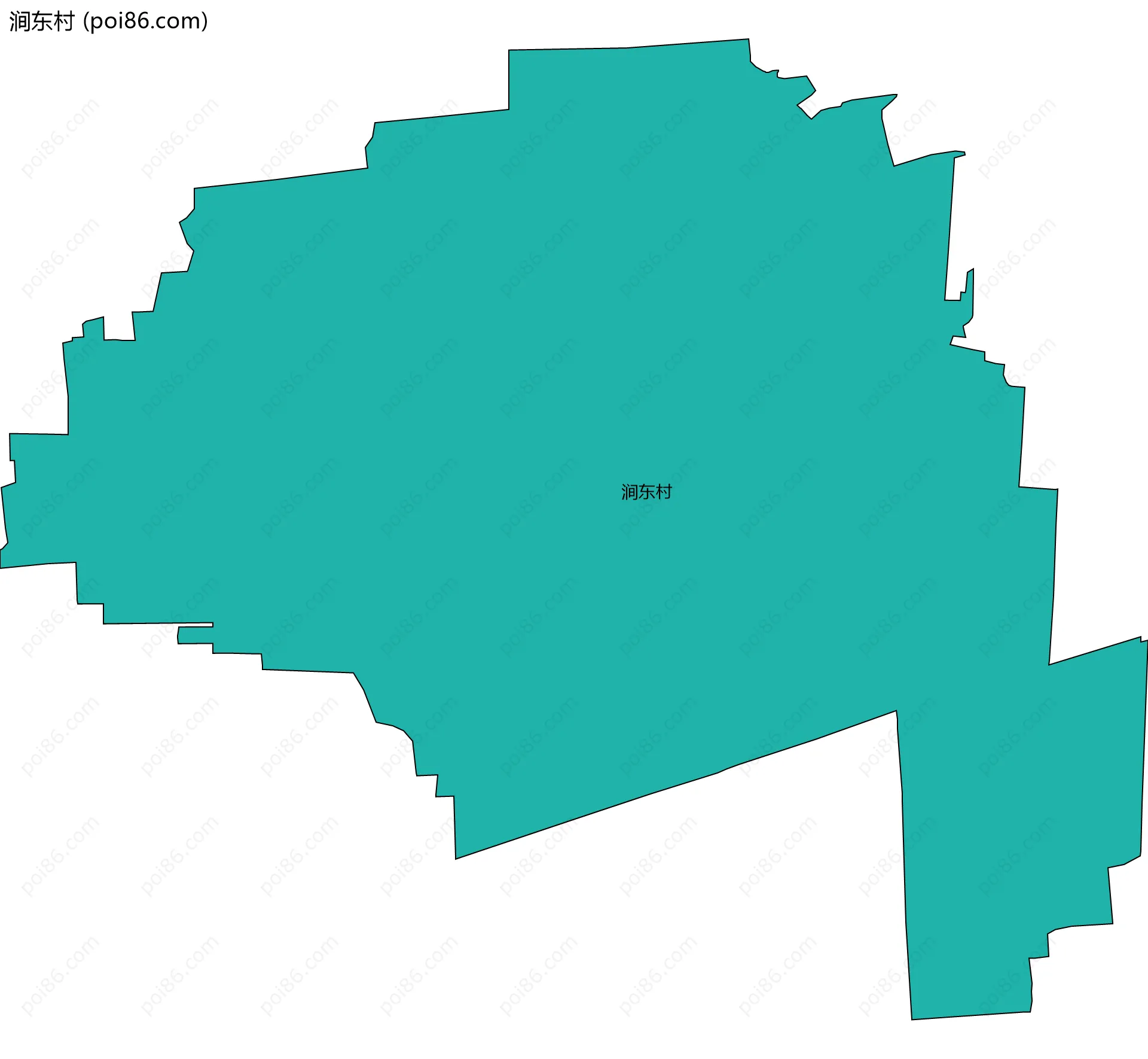 涧东村边界地图