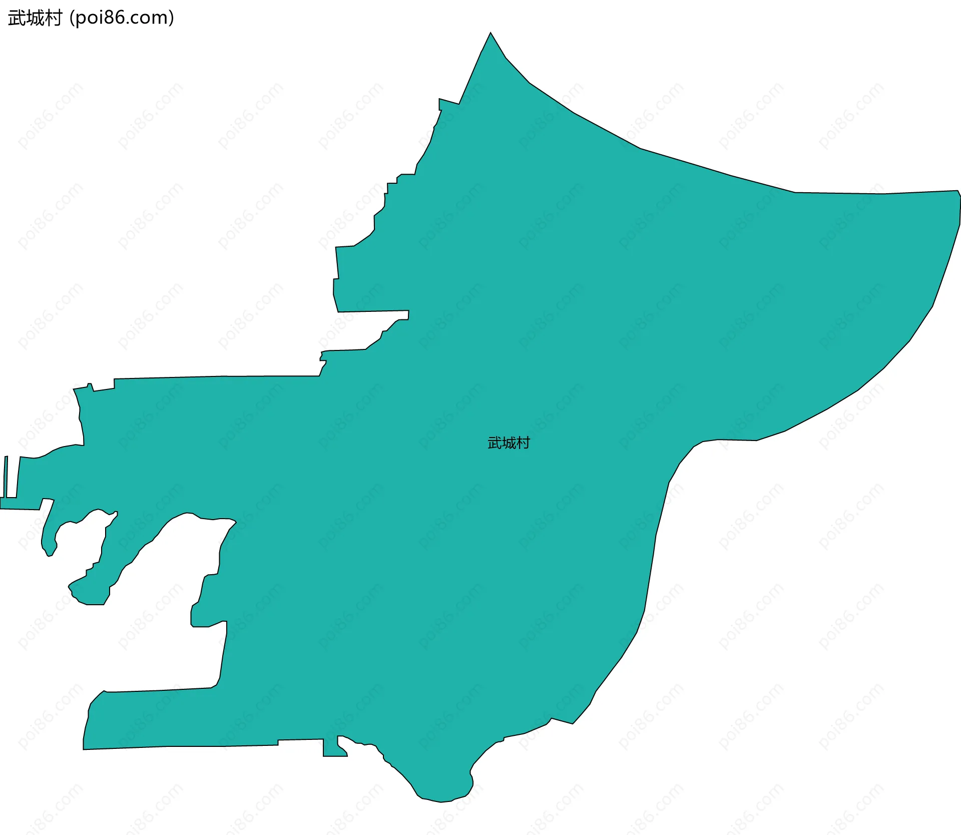 武城村边界地图