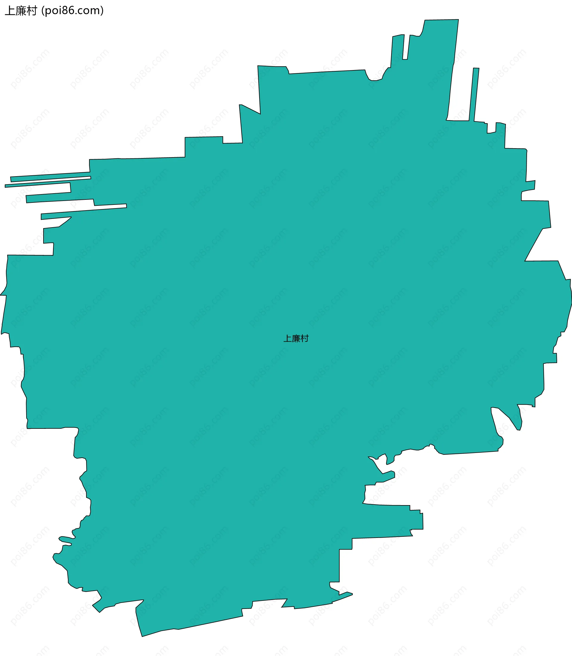 上廉村边界地图