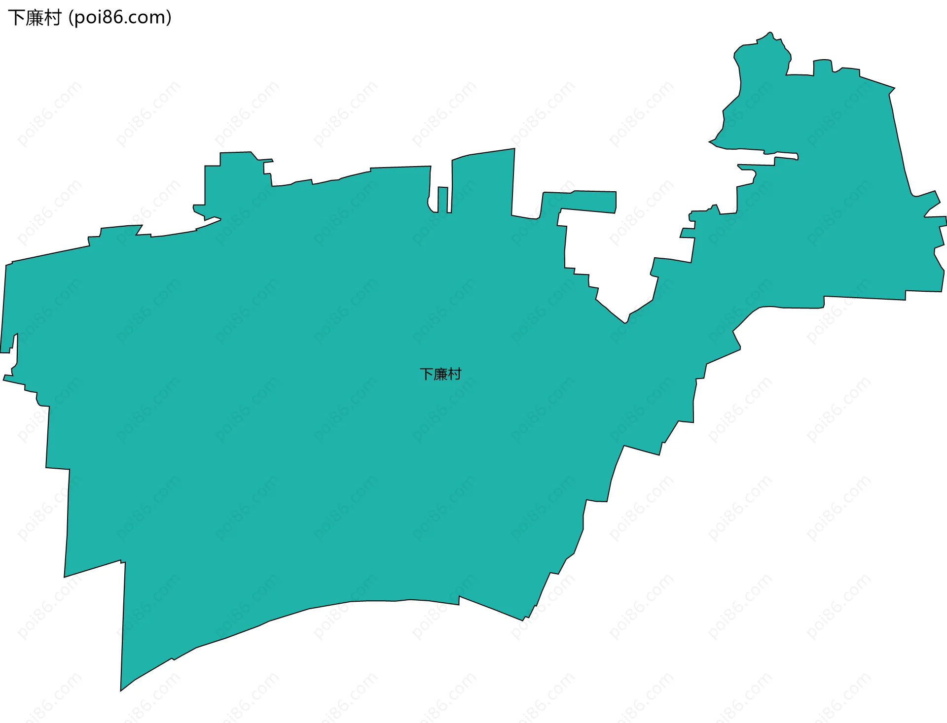 下廉村边界地图