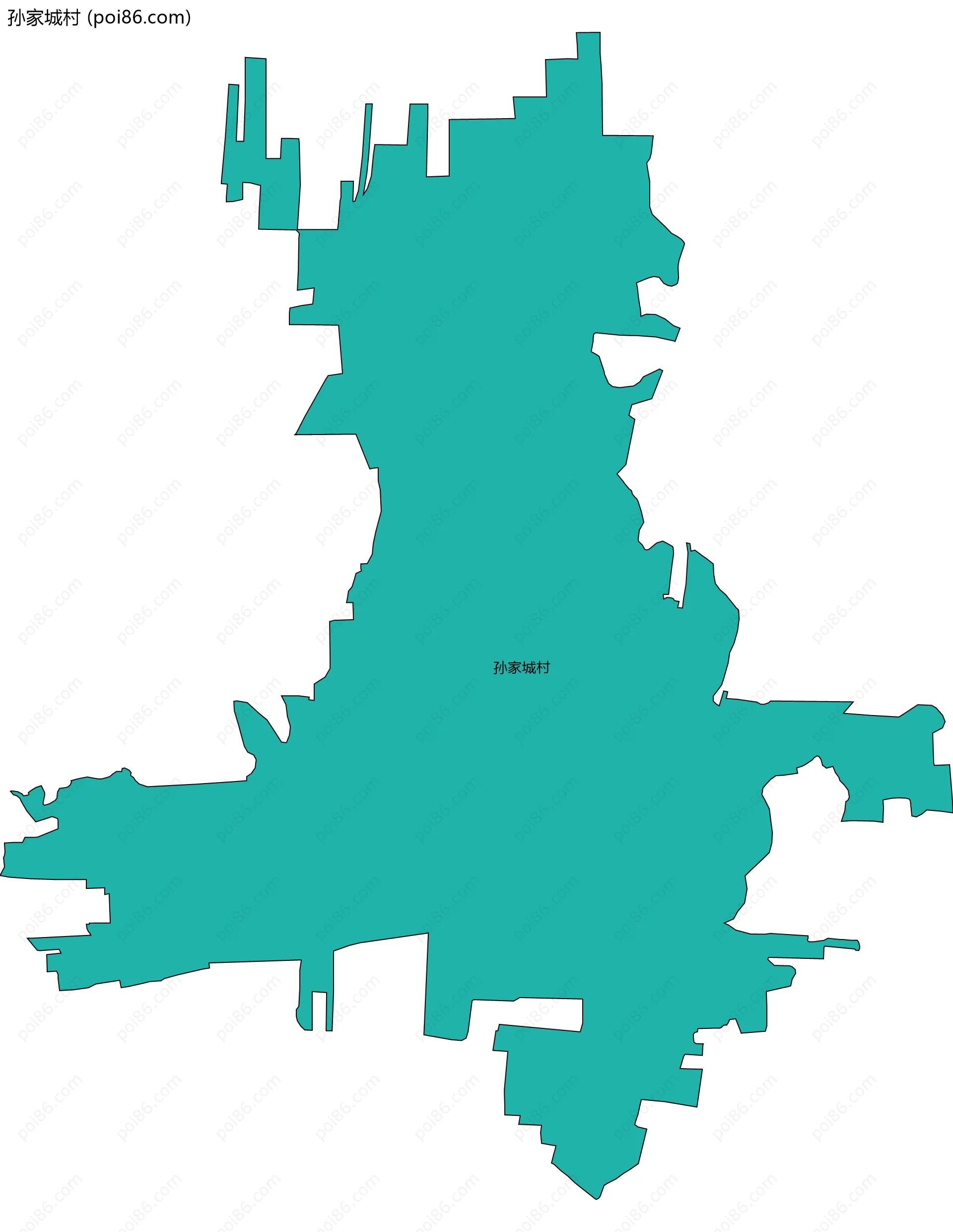孙家城村边界地图