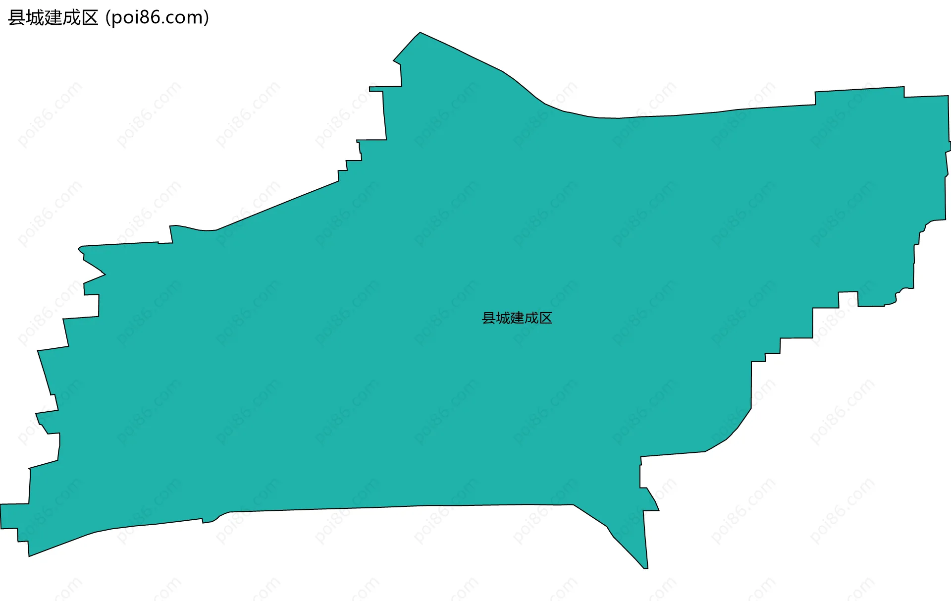 县城建成区边界地图