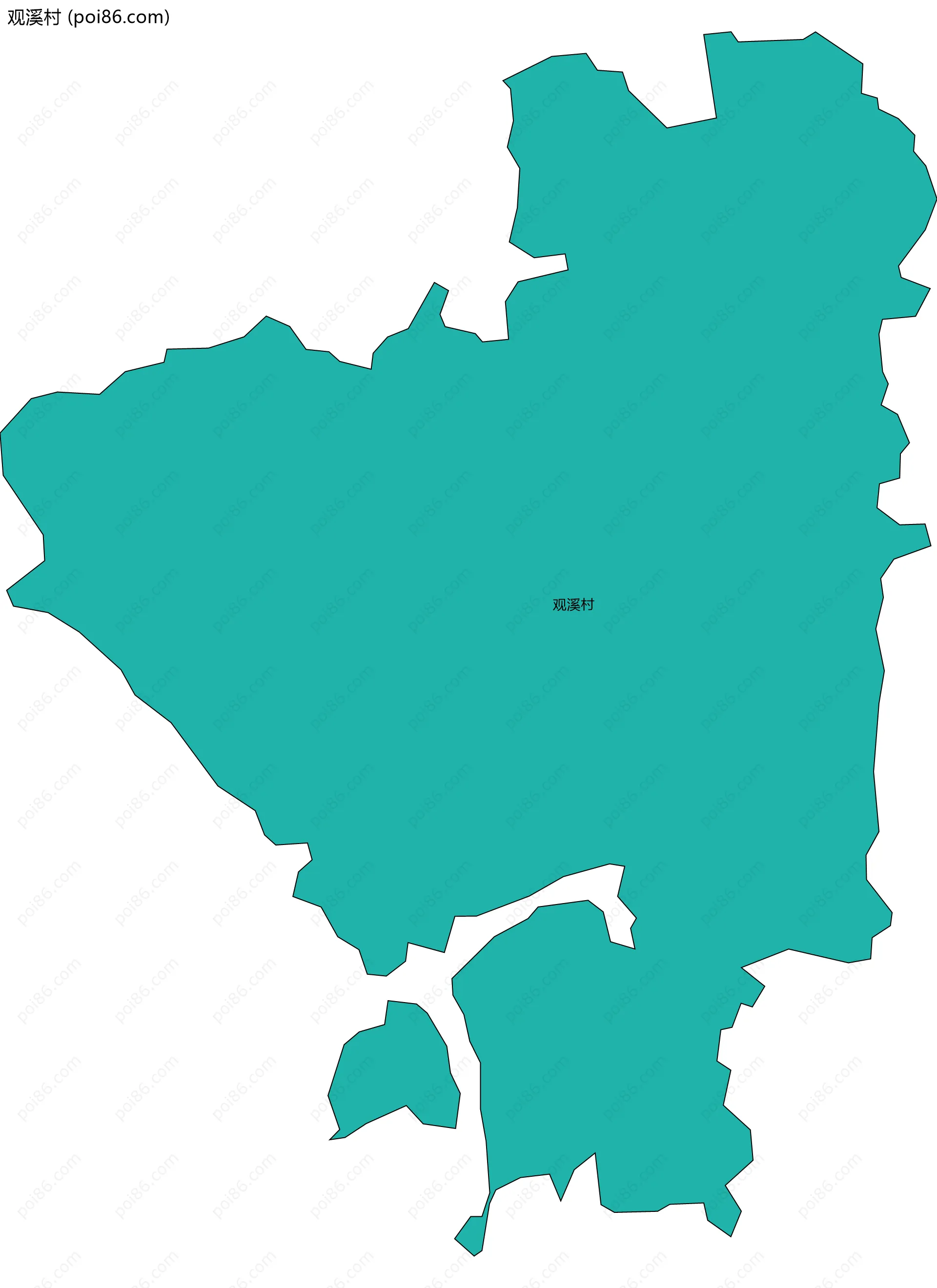 观溪村边界地图
