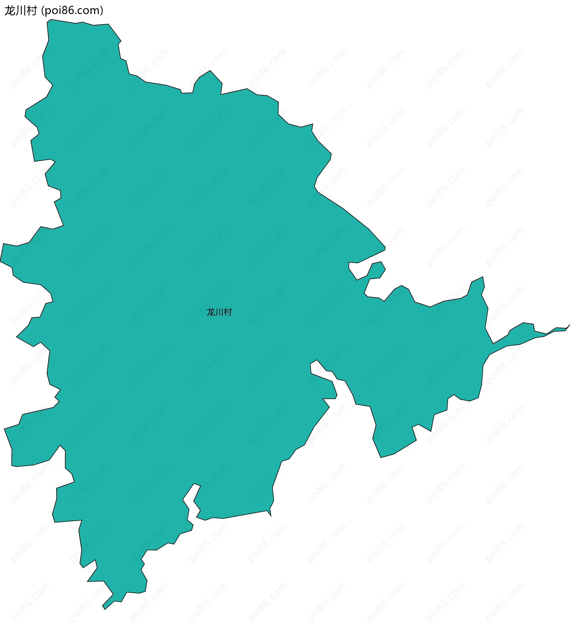 龙川村边界地图