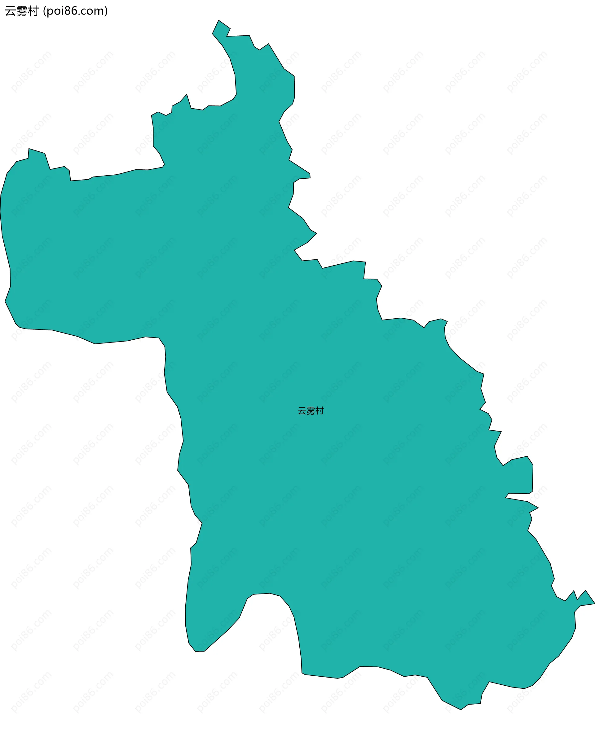 云雾村边界地图