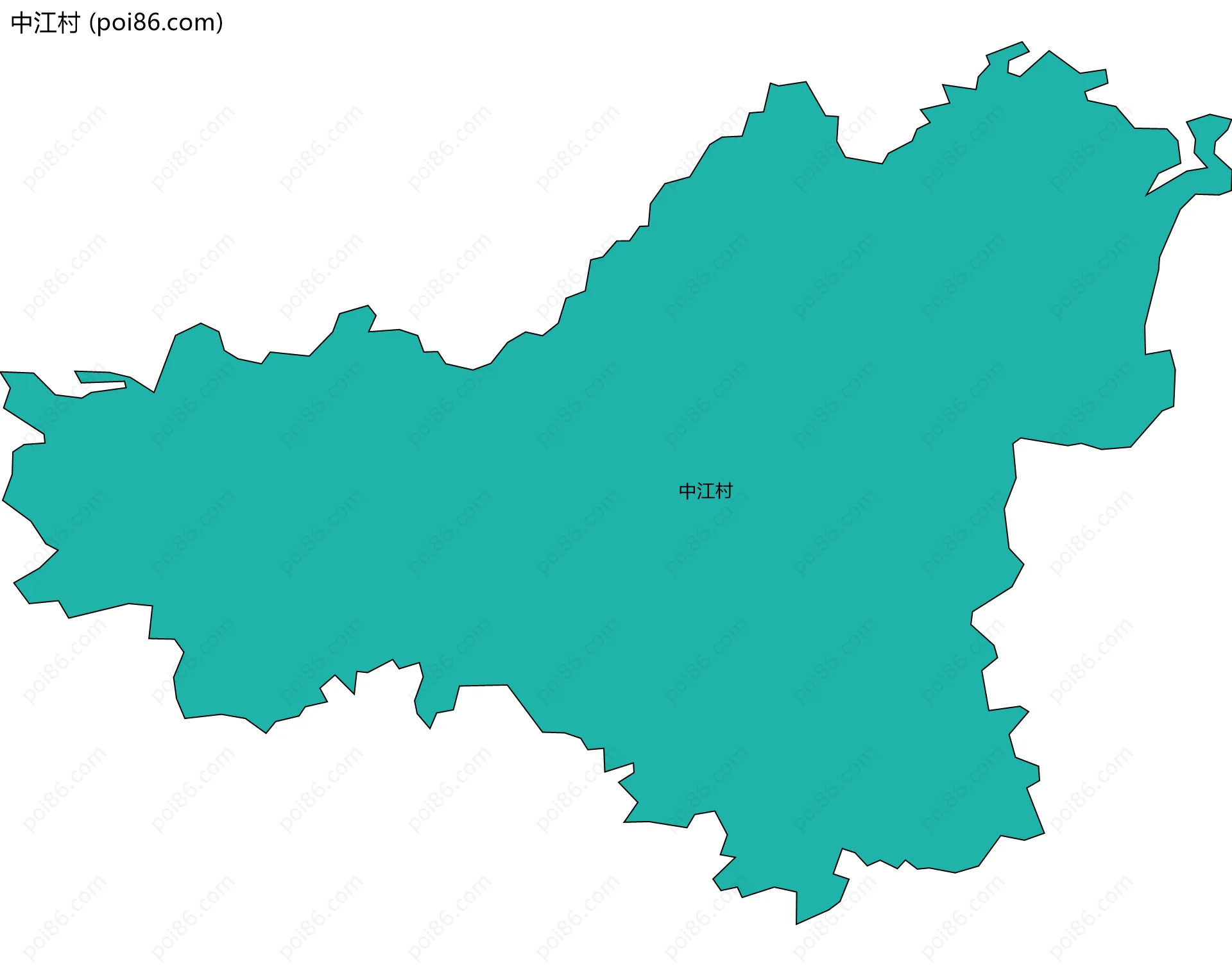 中江村边界地图
