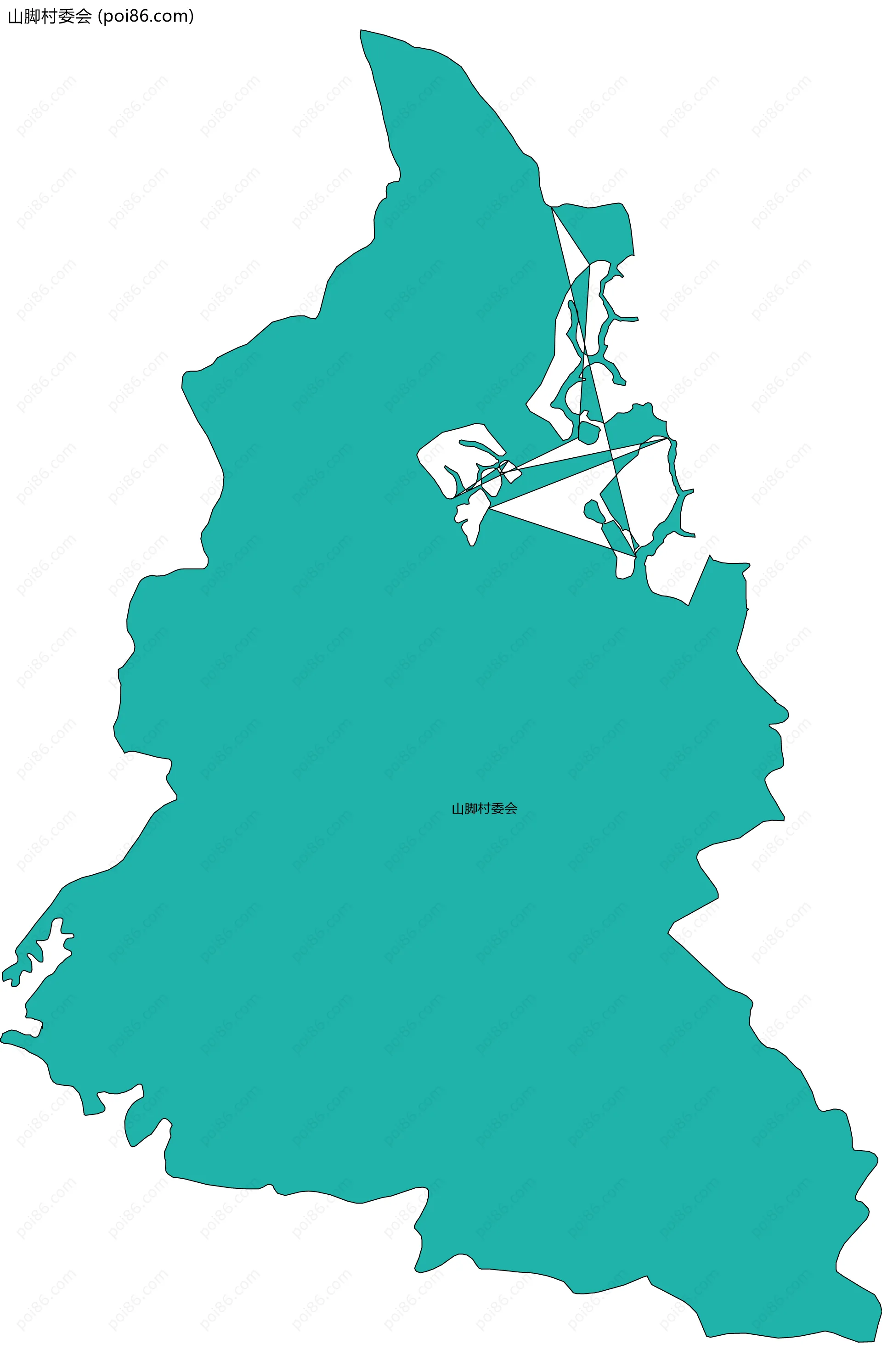 山脚村委会边界地图