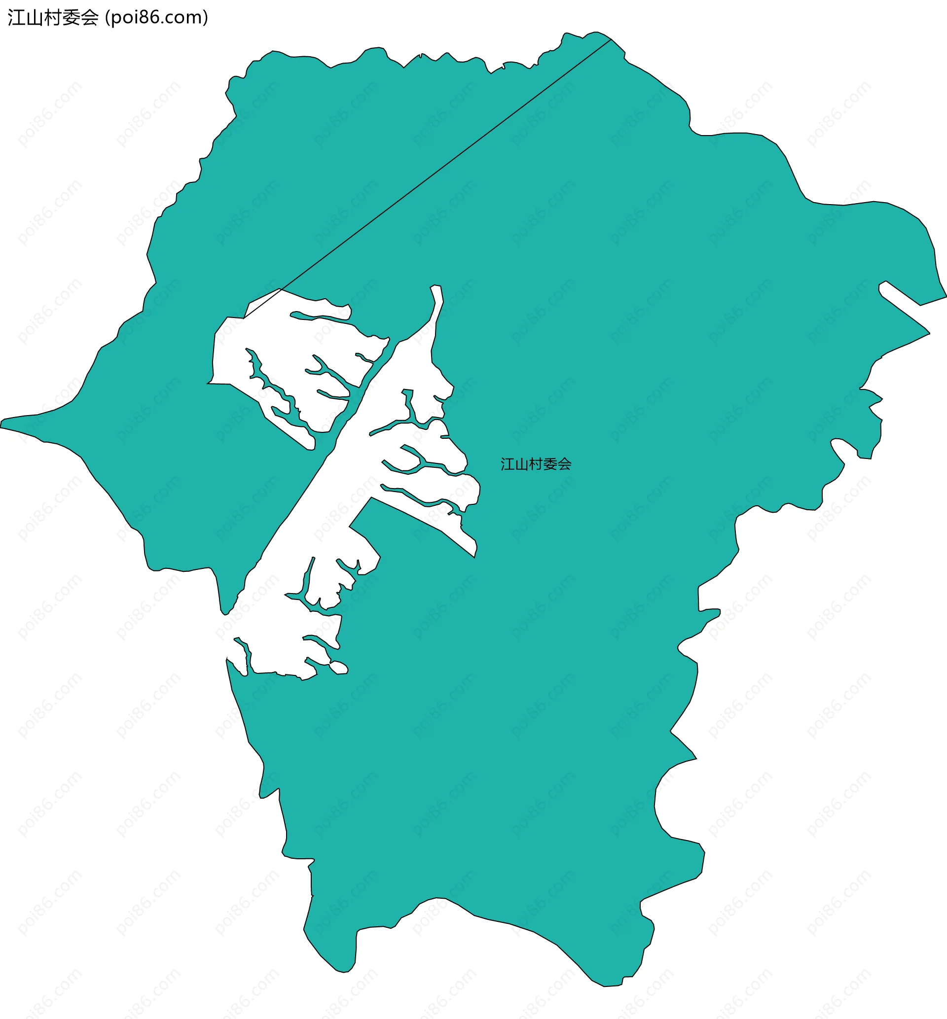 江山村委会边界地图