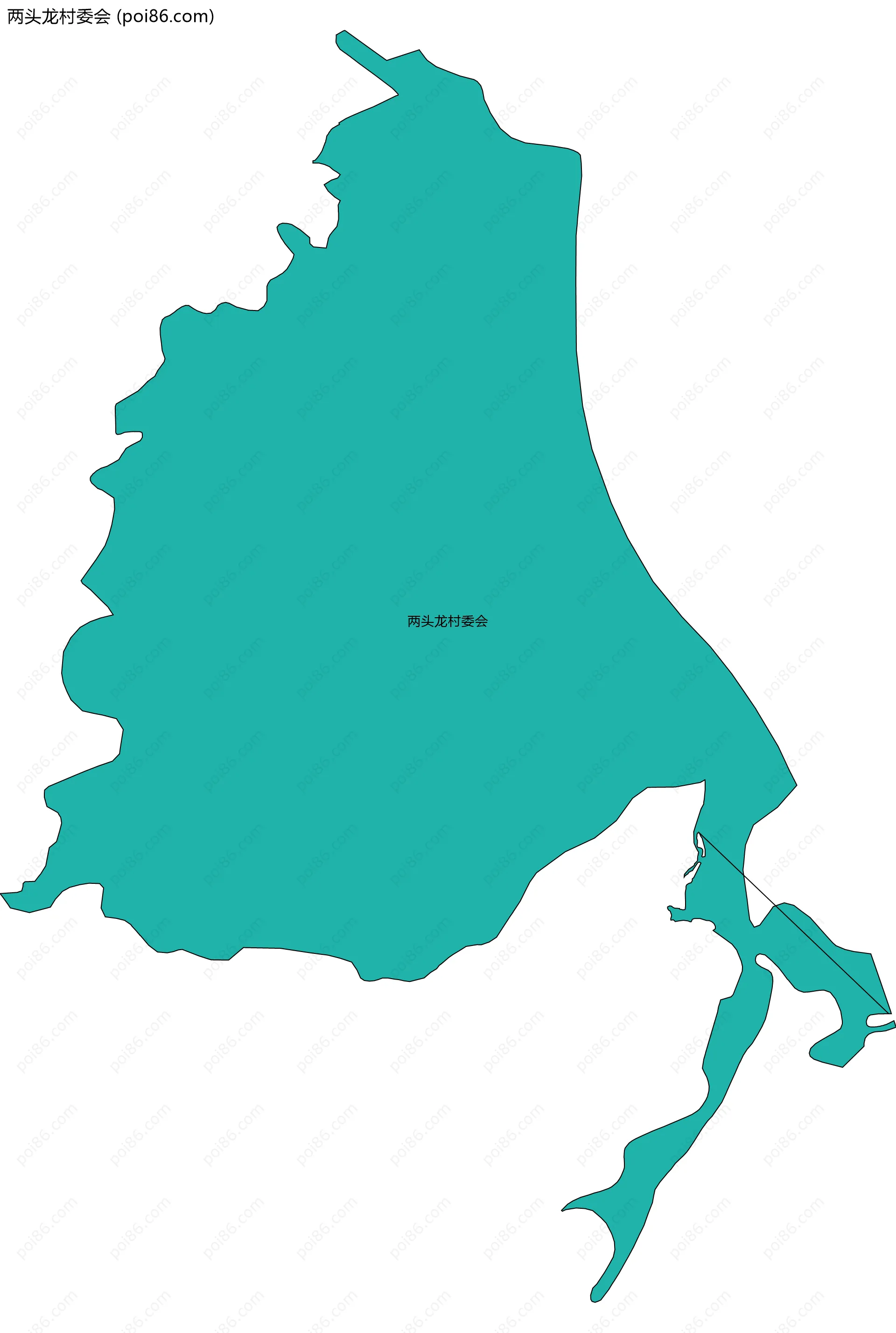 两头龙村委会边界地图