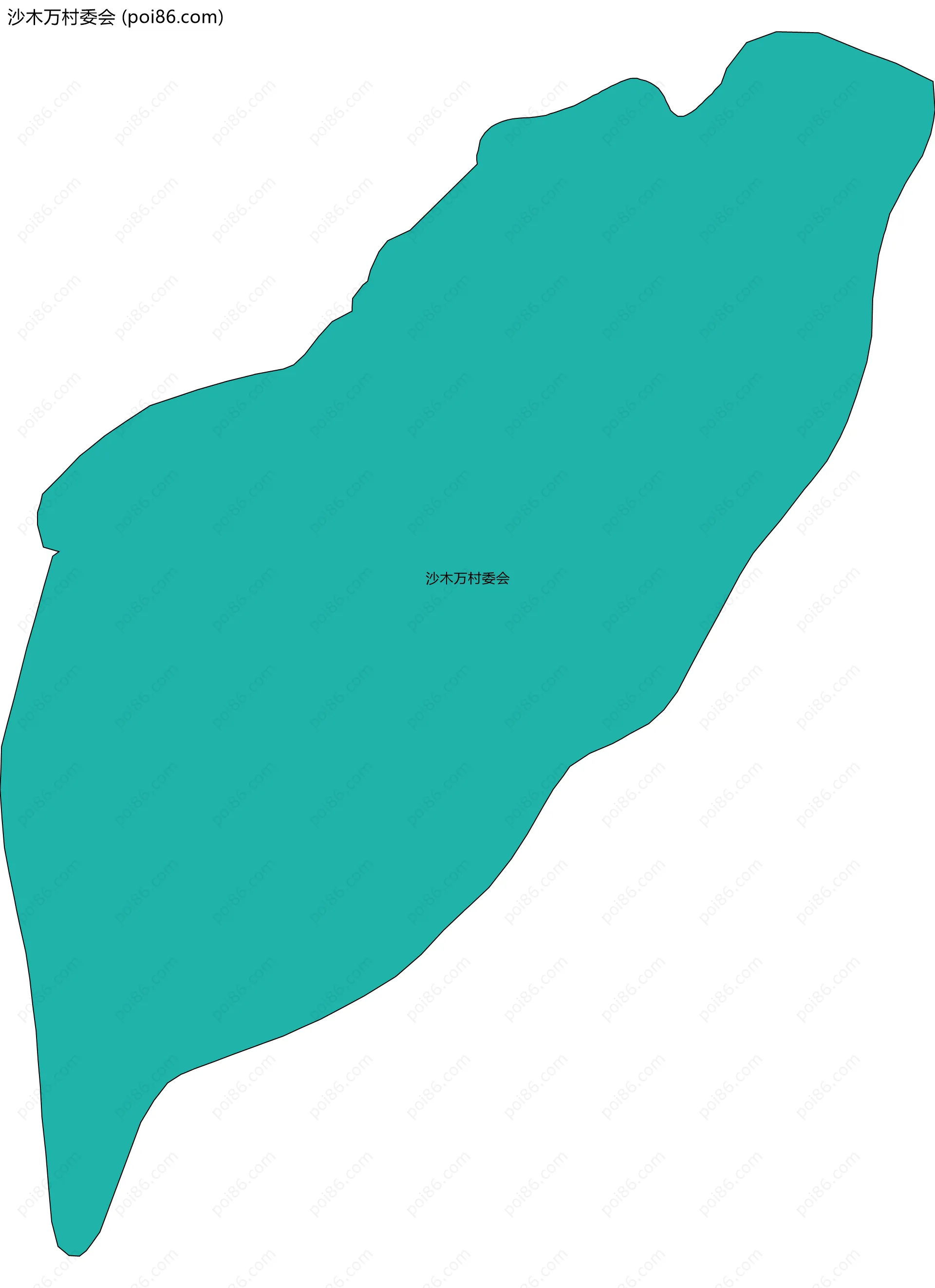 沙木万村委会边界地图