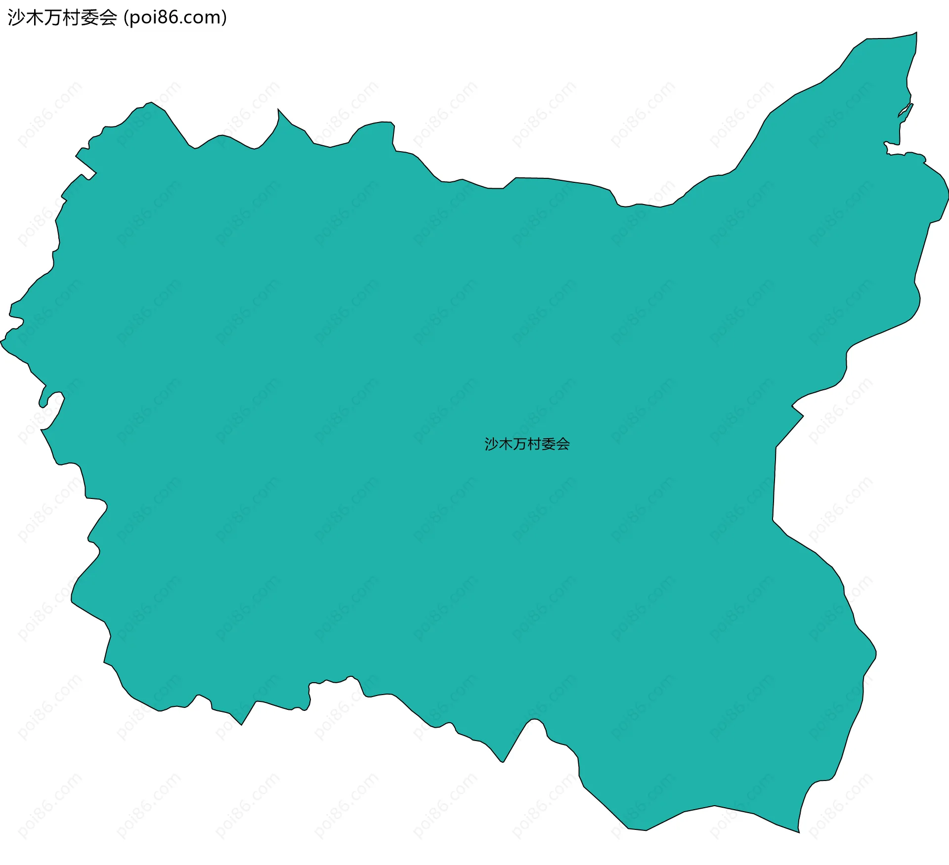 沙木万村委会边界地图