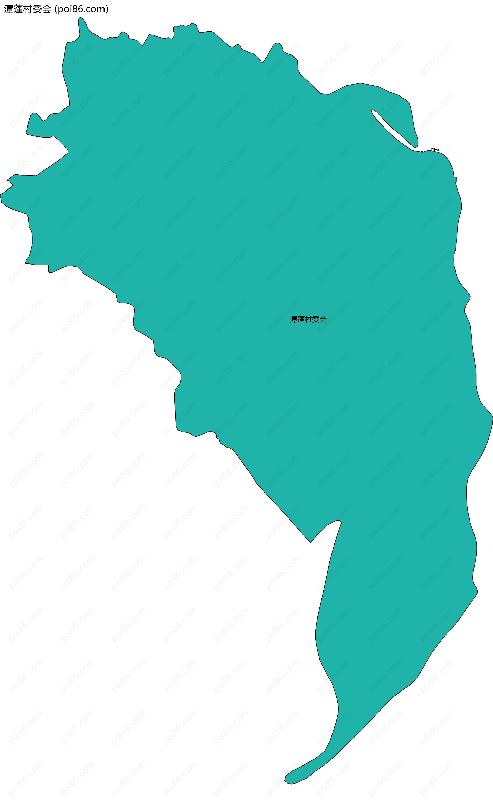 潭蓬村委会边界地图