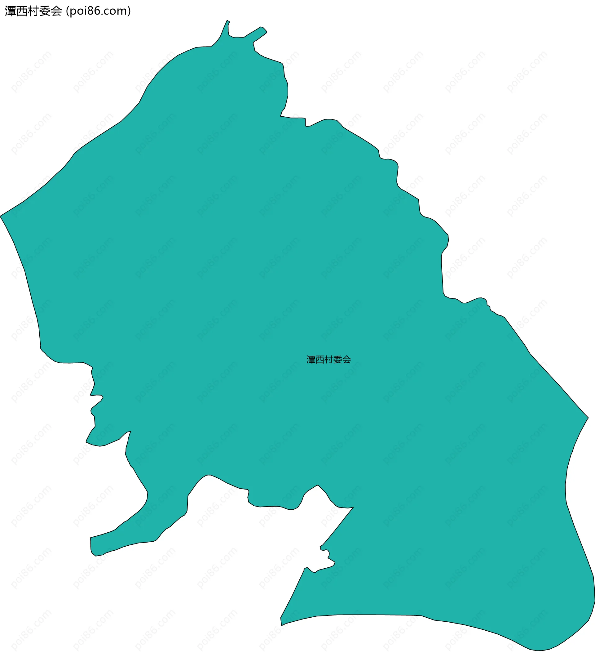 潭西村委会边界地图