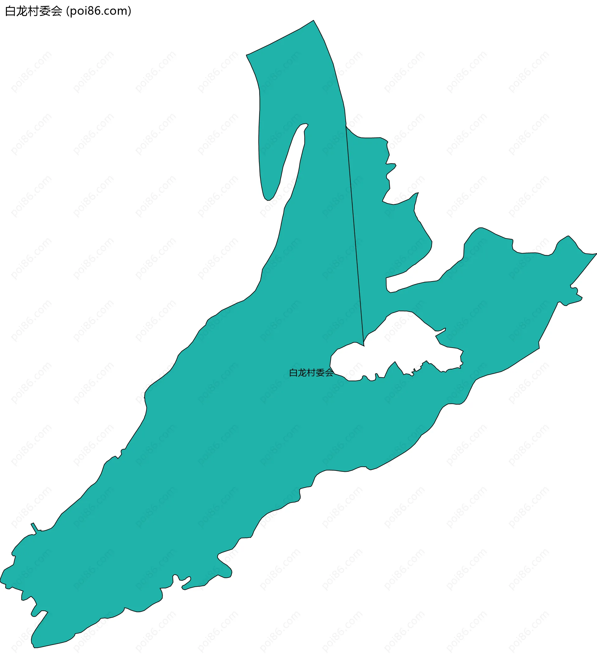 白龙村委会边界地图