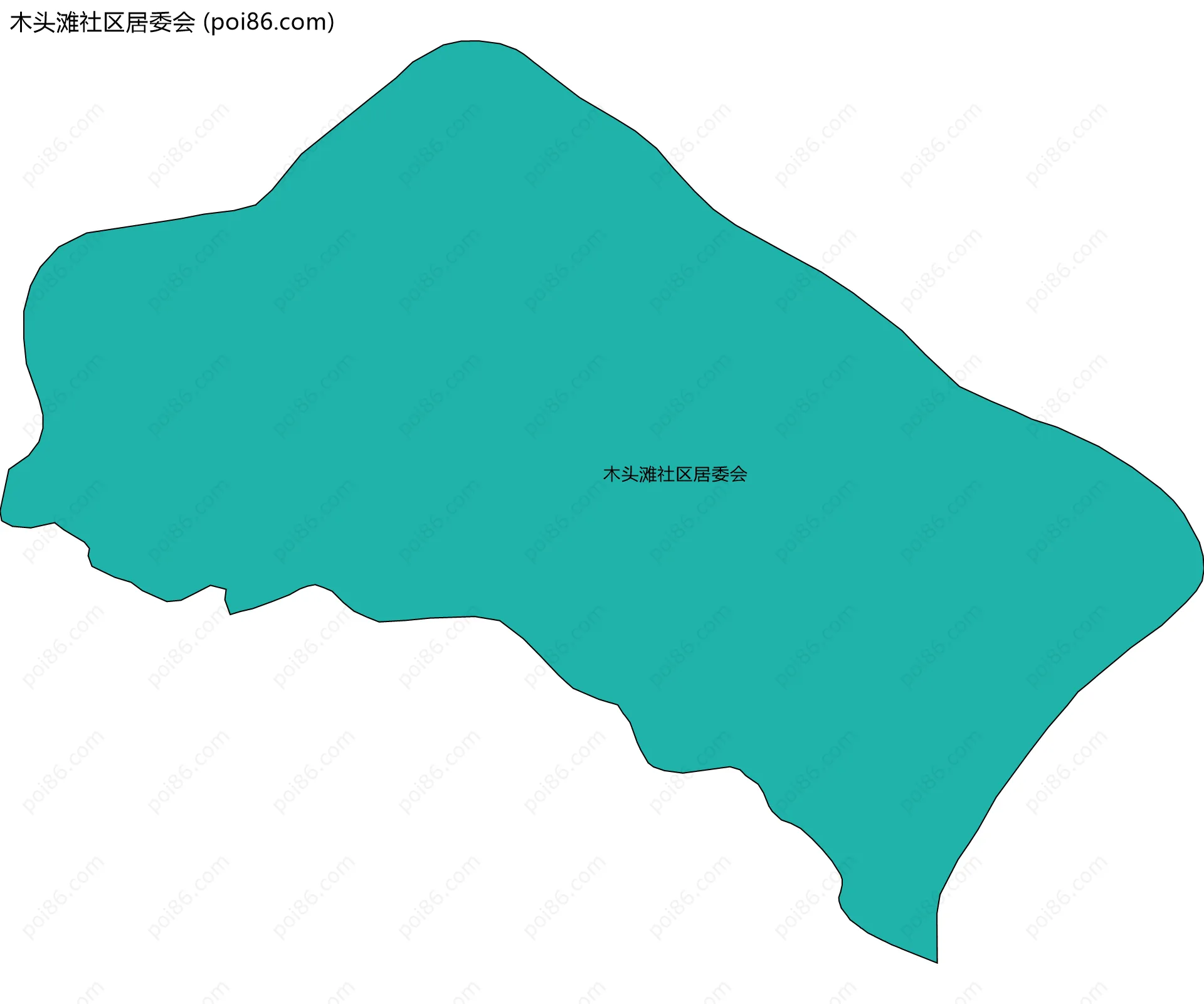 木头滩社区居委会边界地图