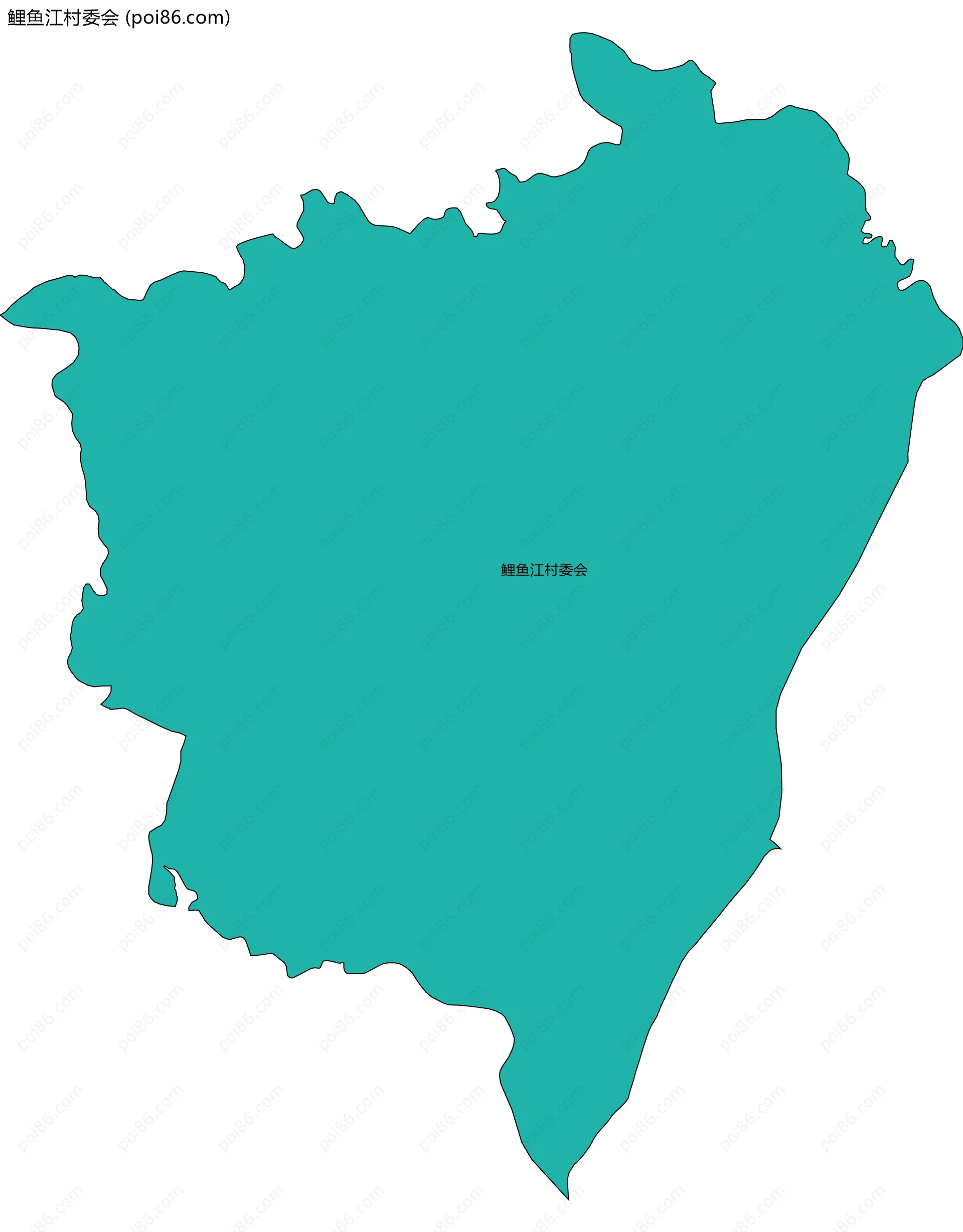 鲤鱼江村委会边界地图