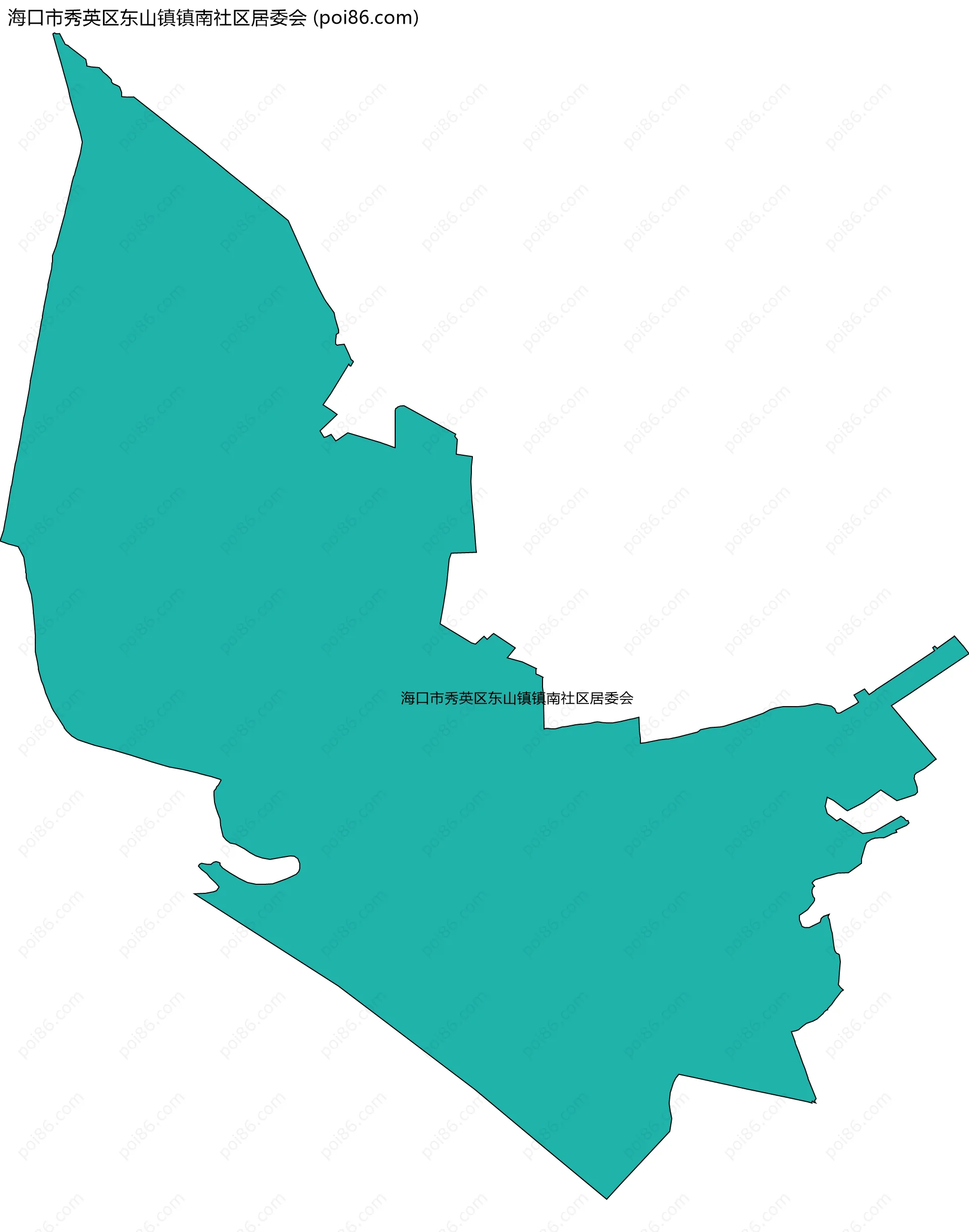 海口市秀英区东山镇镇南社区居委会边界地图