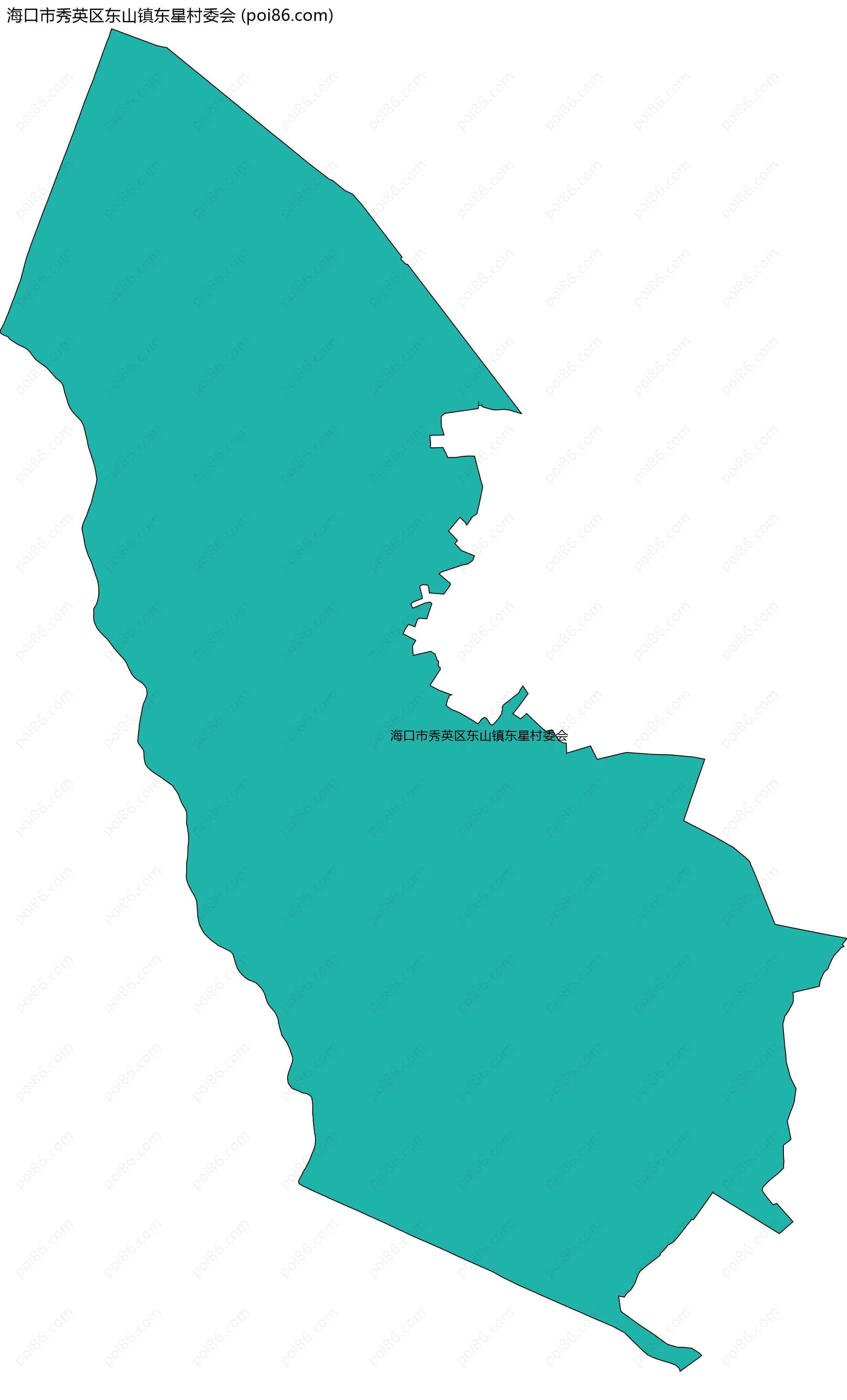 海口市秀英区东山镇东星村委会边界地图