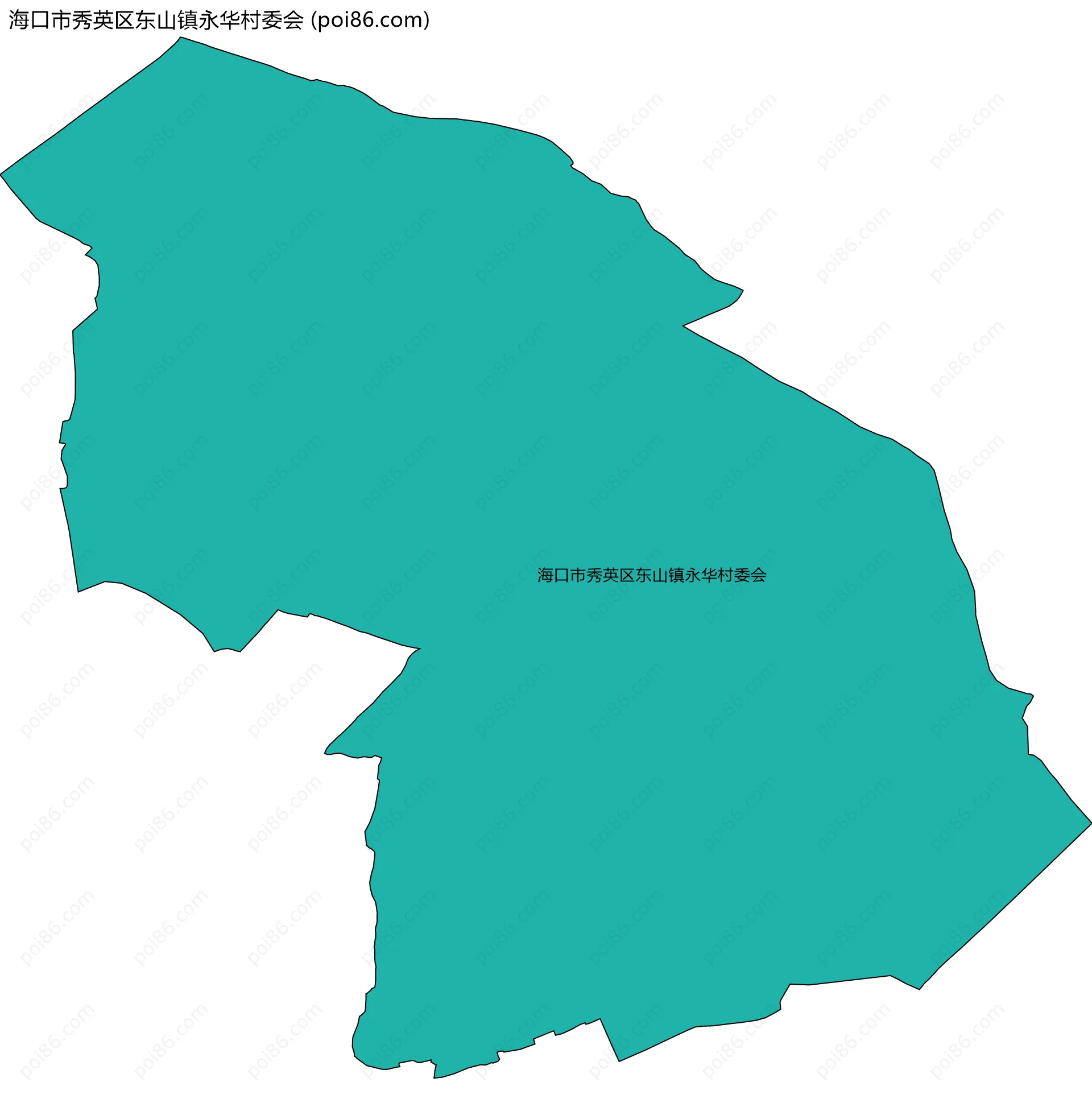 海口市秀英区东山镇永华村委会边界地图