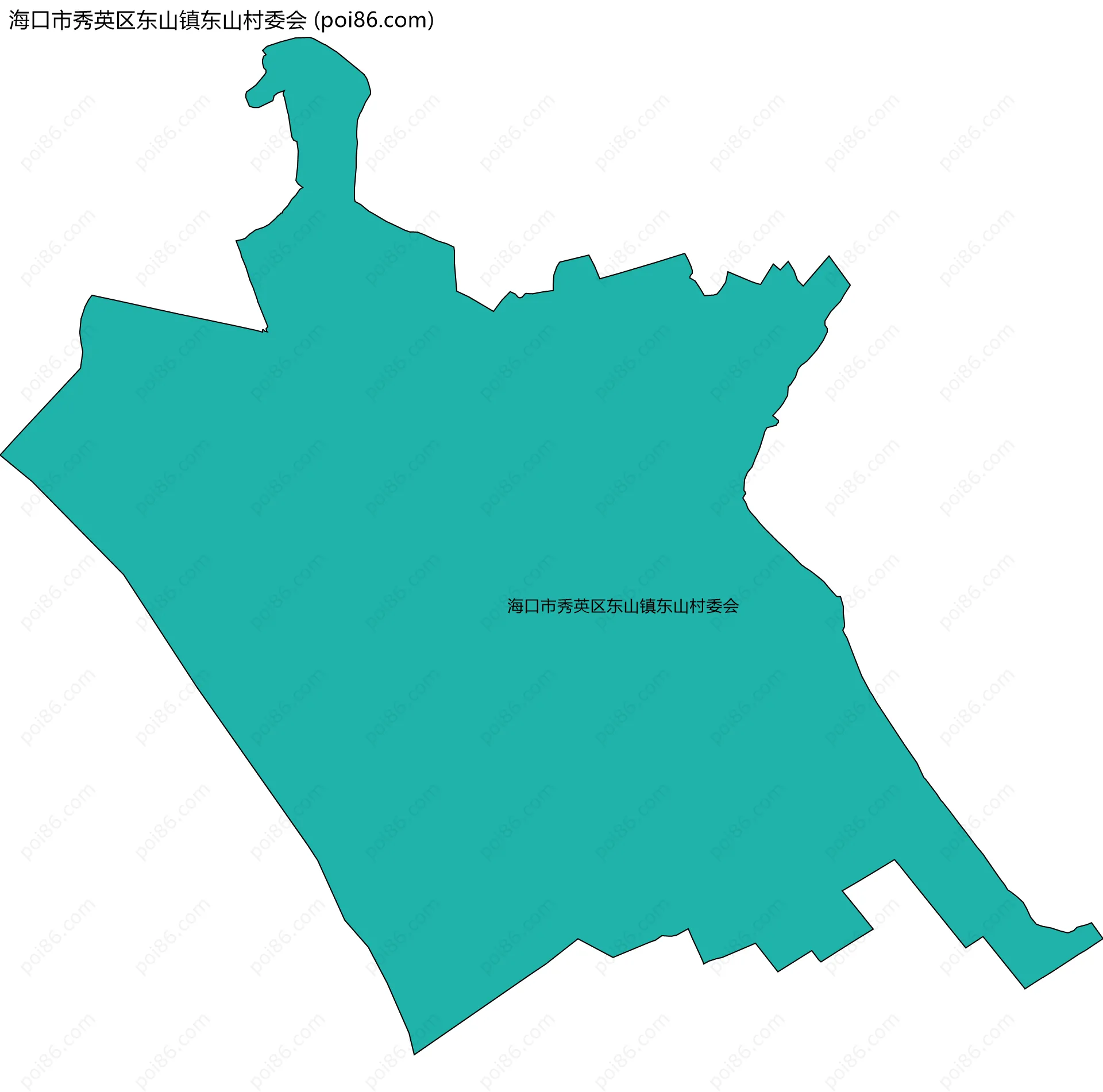 海口市秀英区东山镇东山村委会边界地图