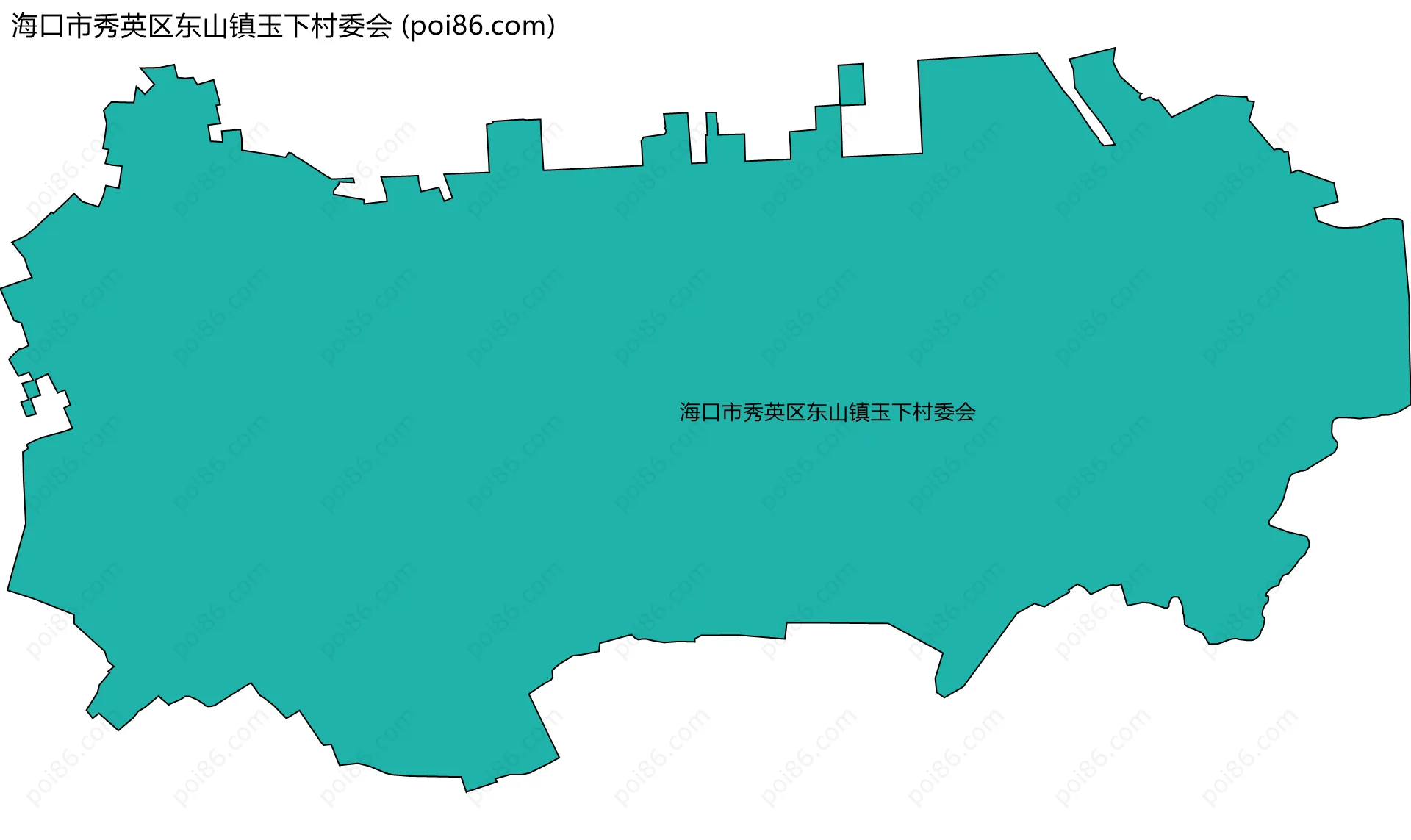 海口市秀英区东山镇玉下村委会边界地图