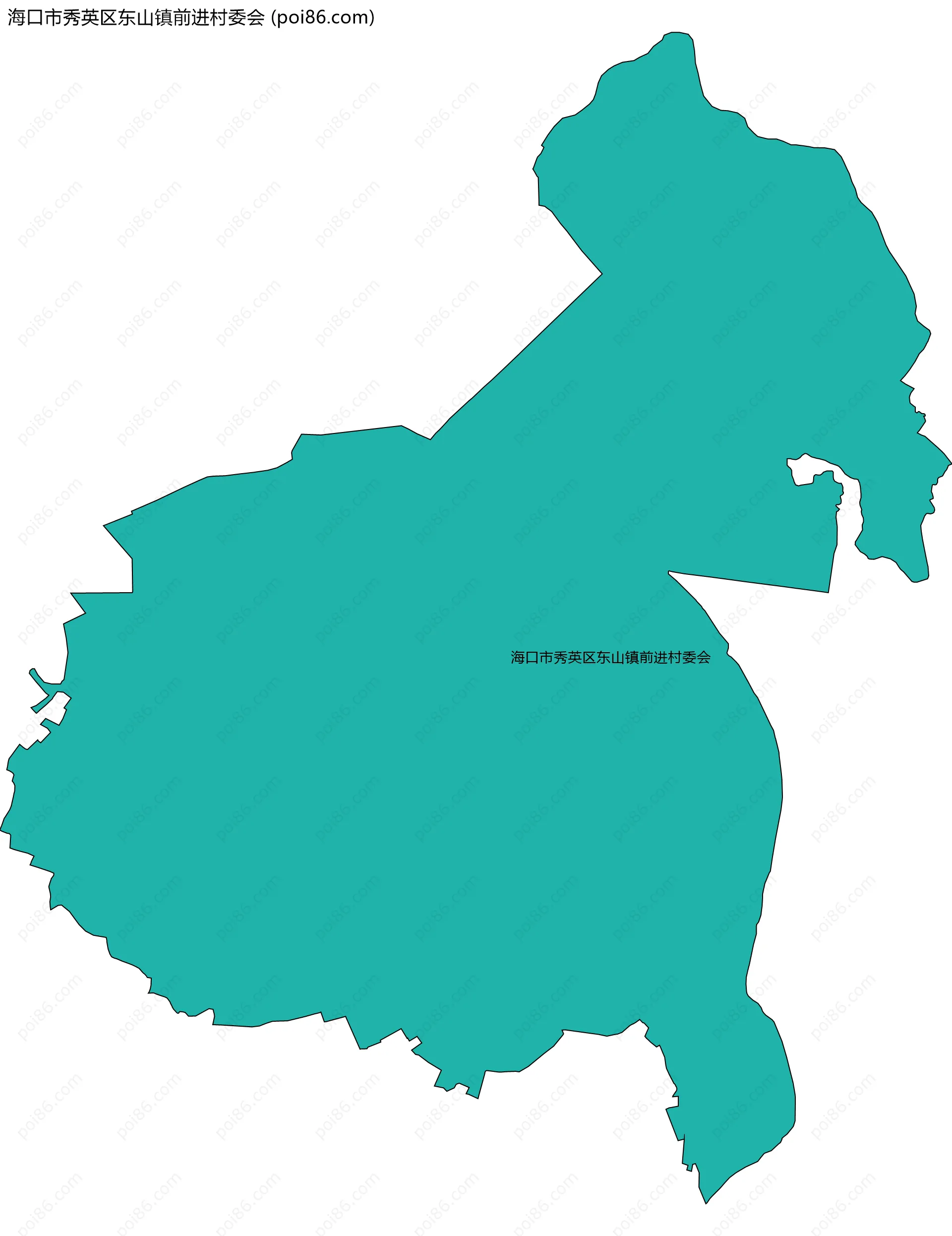 海口市秀英区东山镇前进村委会边界地图