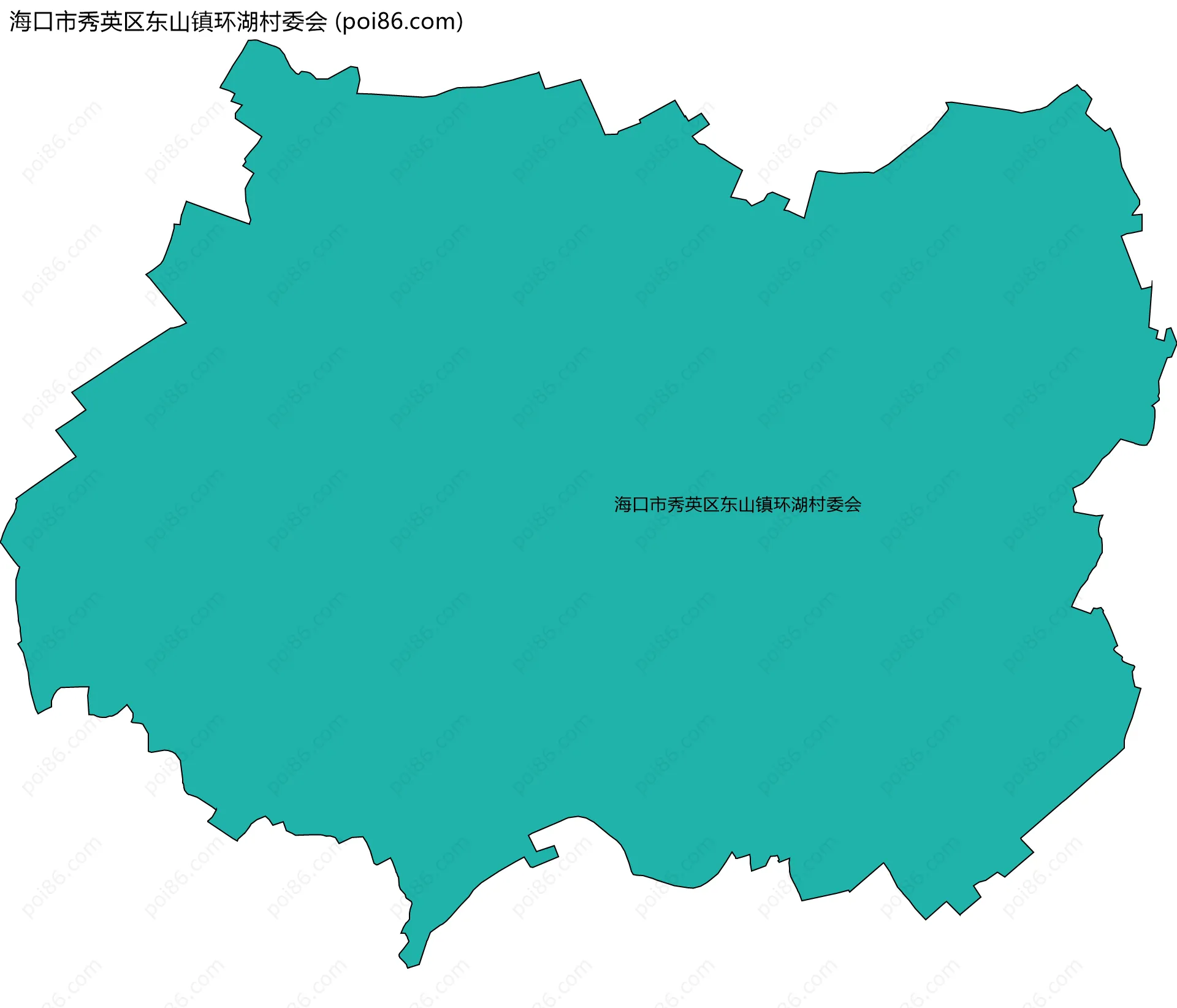 海口市秀英区东山镇环湖村委会边界地图