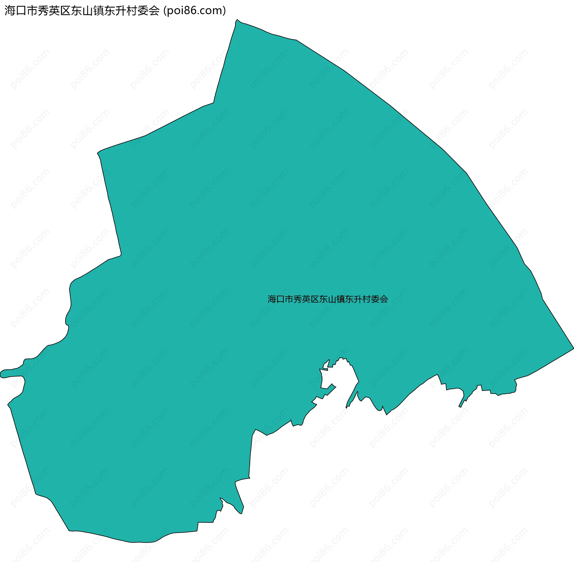 海口市秀英区东山镇东升村委会边界地图