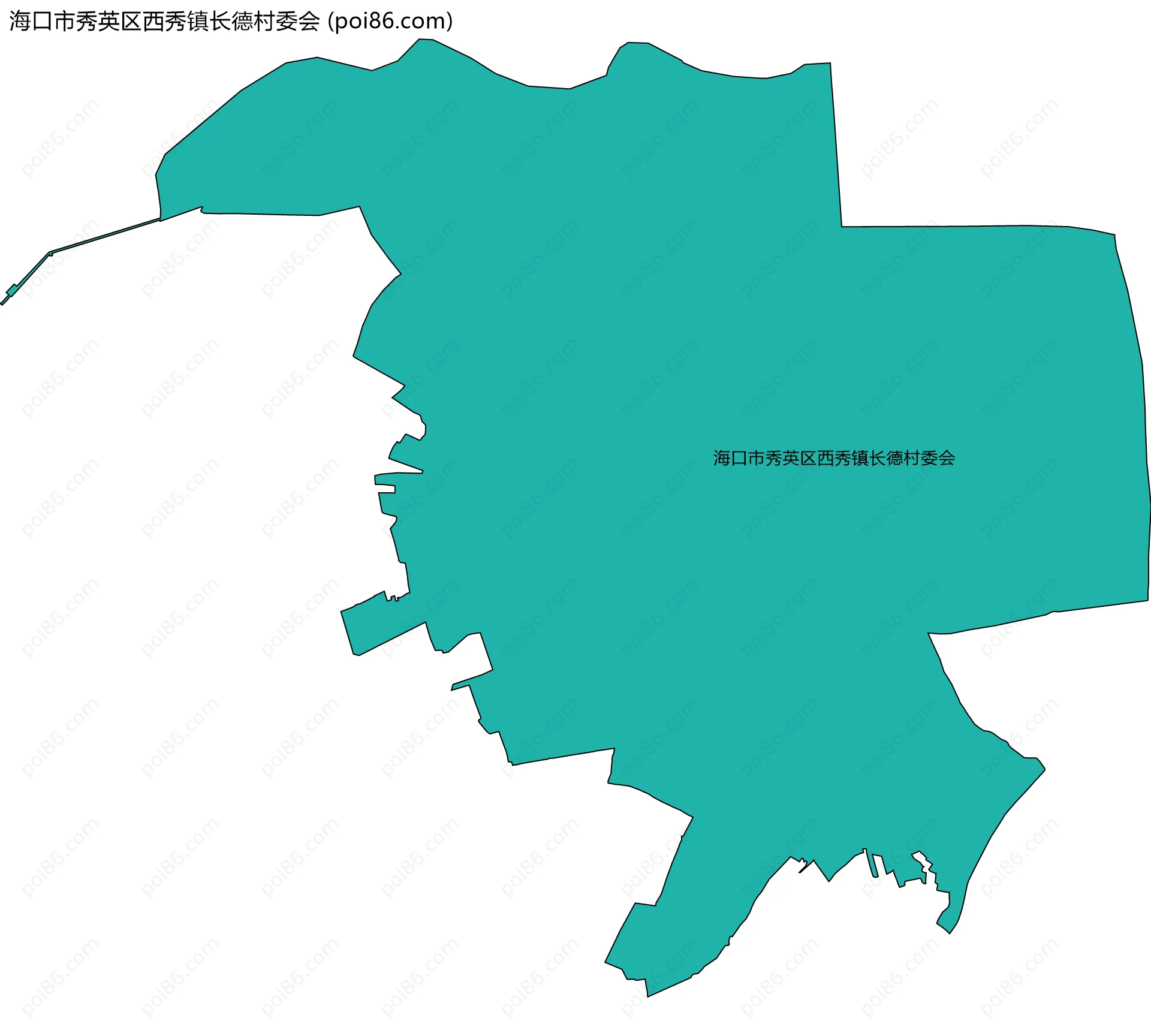 海口市秀英区西秀镇长德村委会边界地图