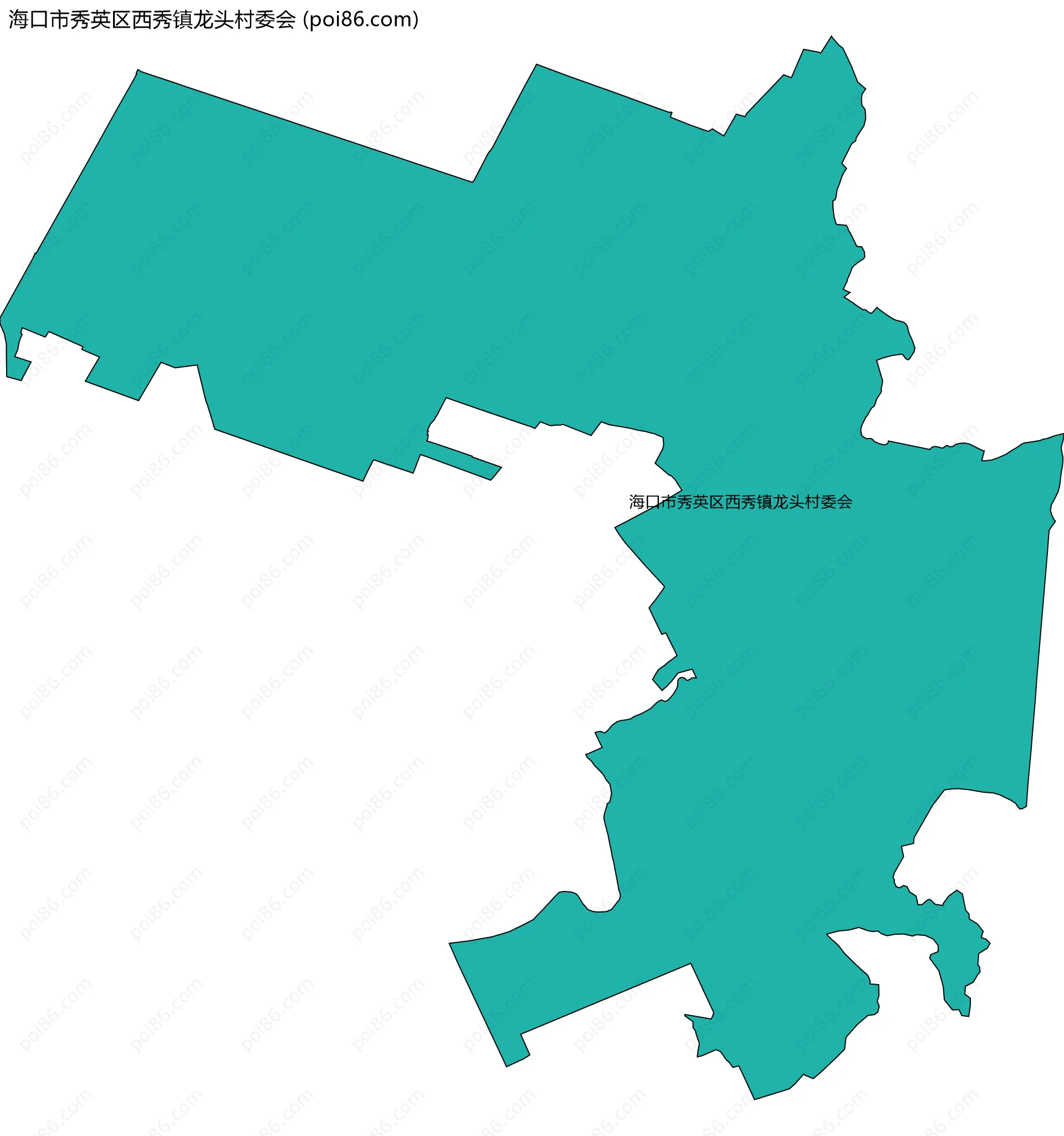 海口市秀英区西秀镇龙头村委会边界地图