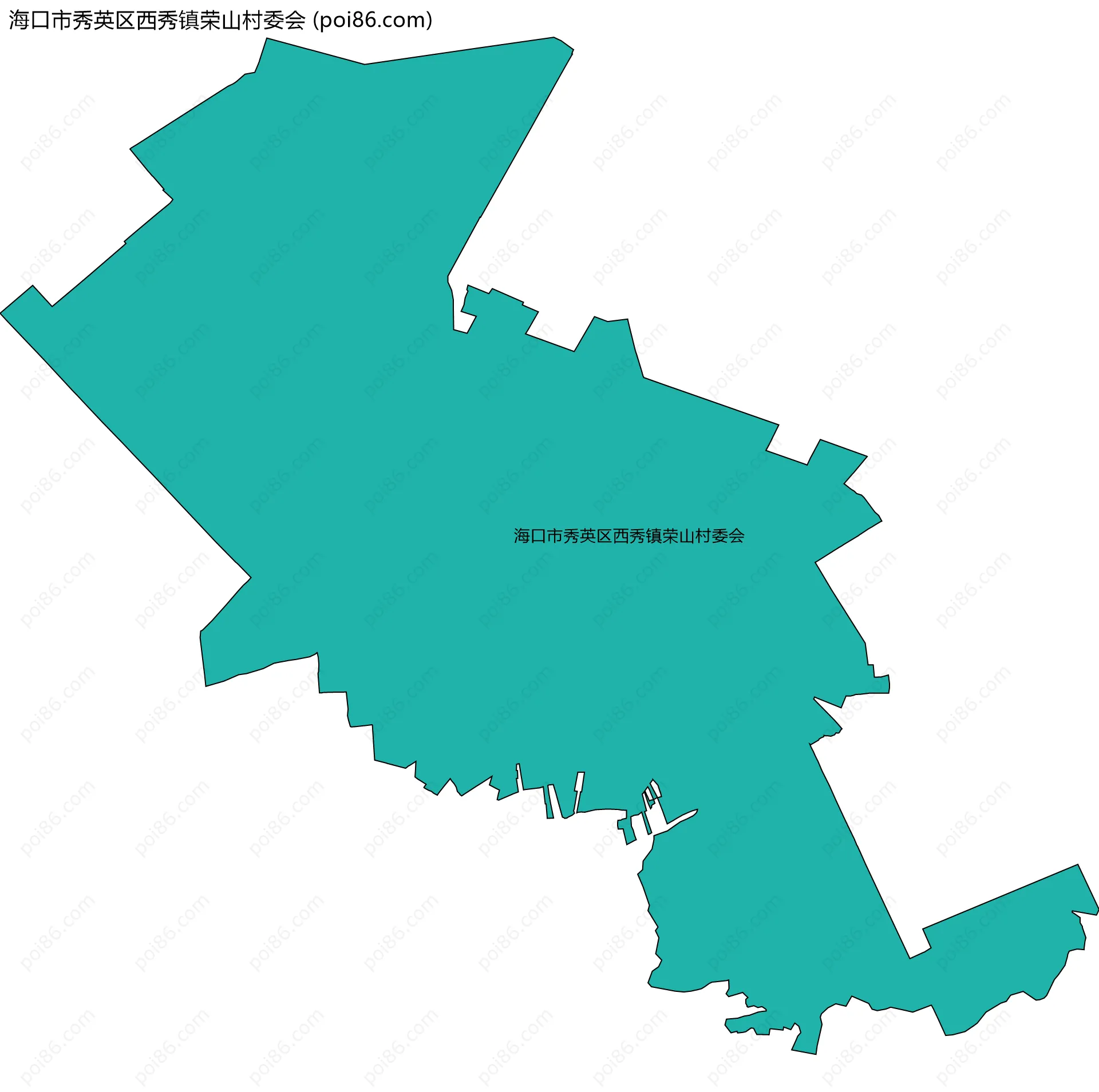 海口市秀英区西秀镇荣山村委会边界地图
