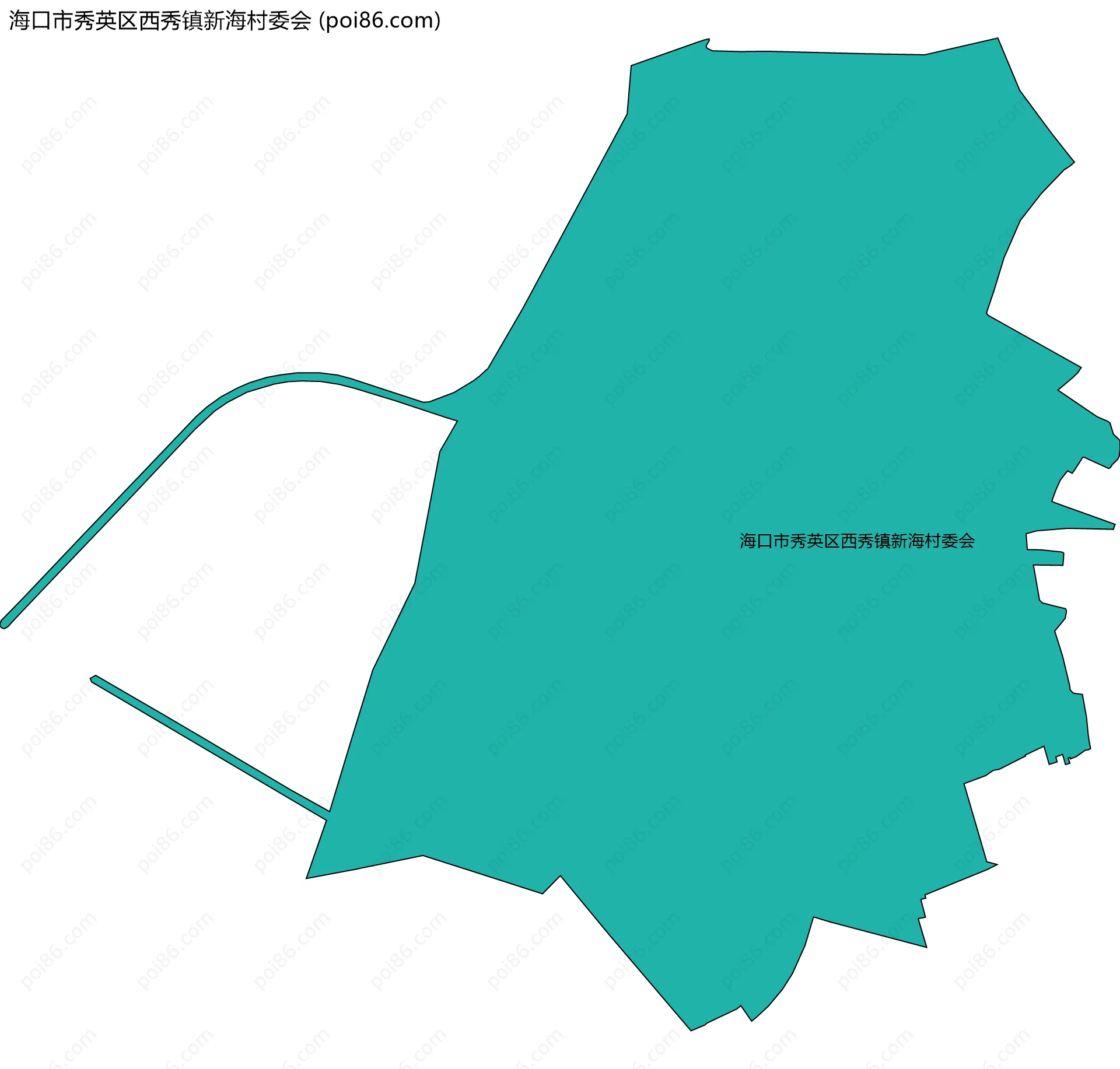 海口市秀英区西秀镇新海村委会边界地图