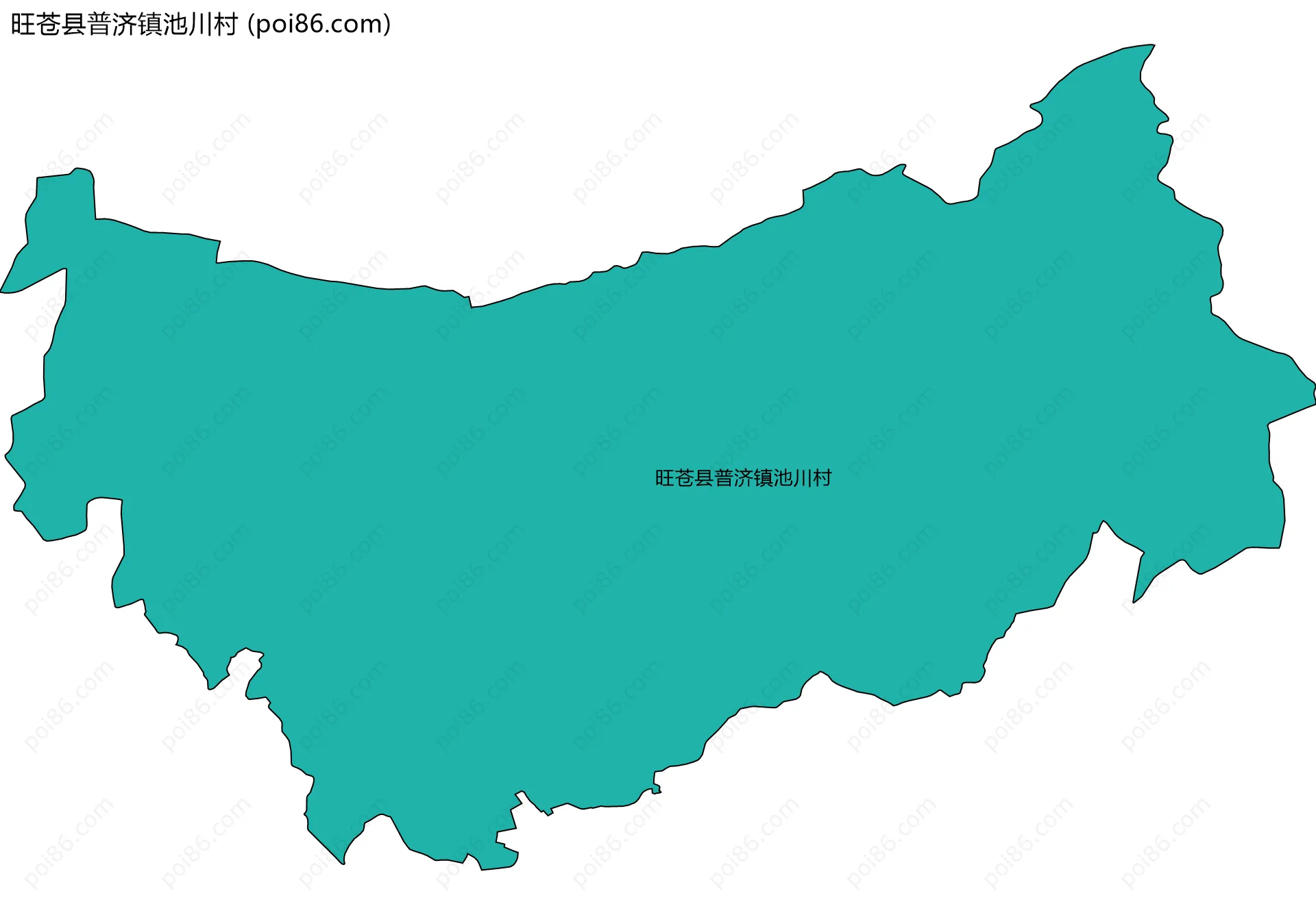 旺苍县普济镇池川村边界地图
