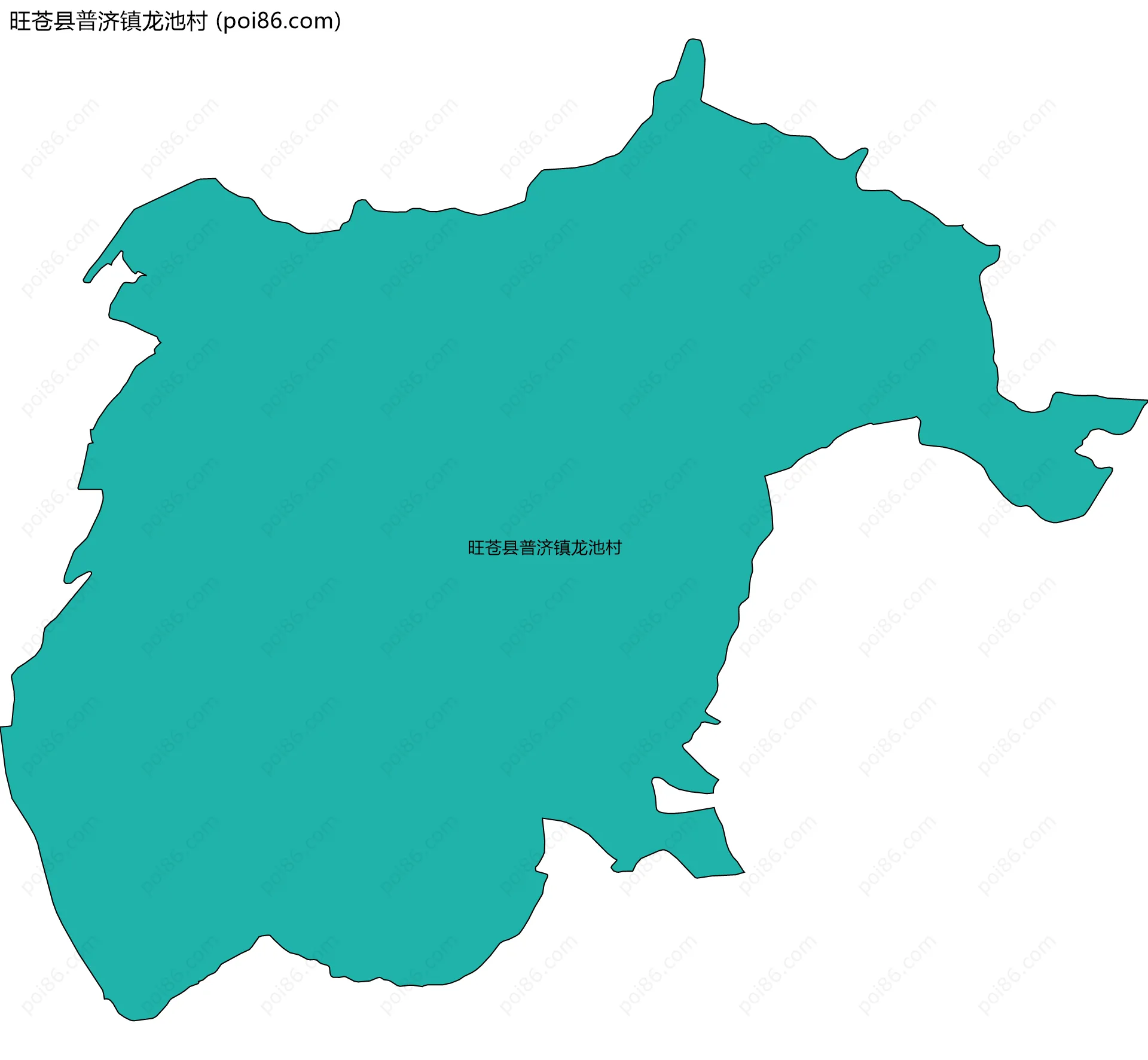 旺苍县普济镇龙池村边界地图