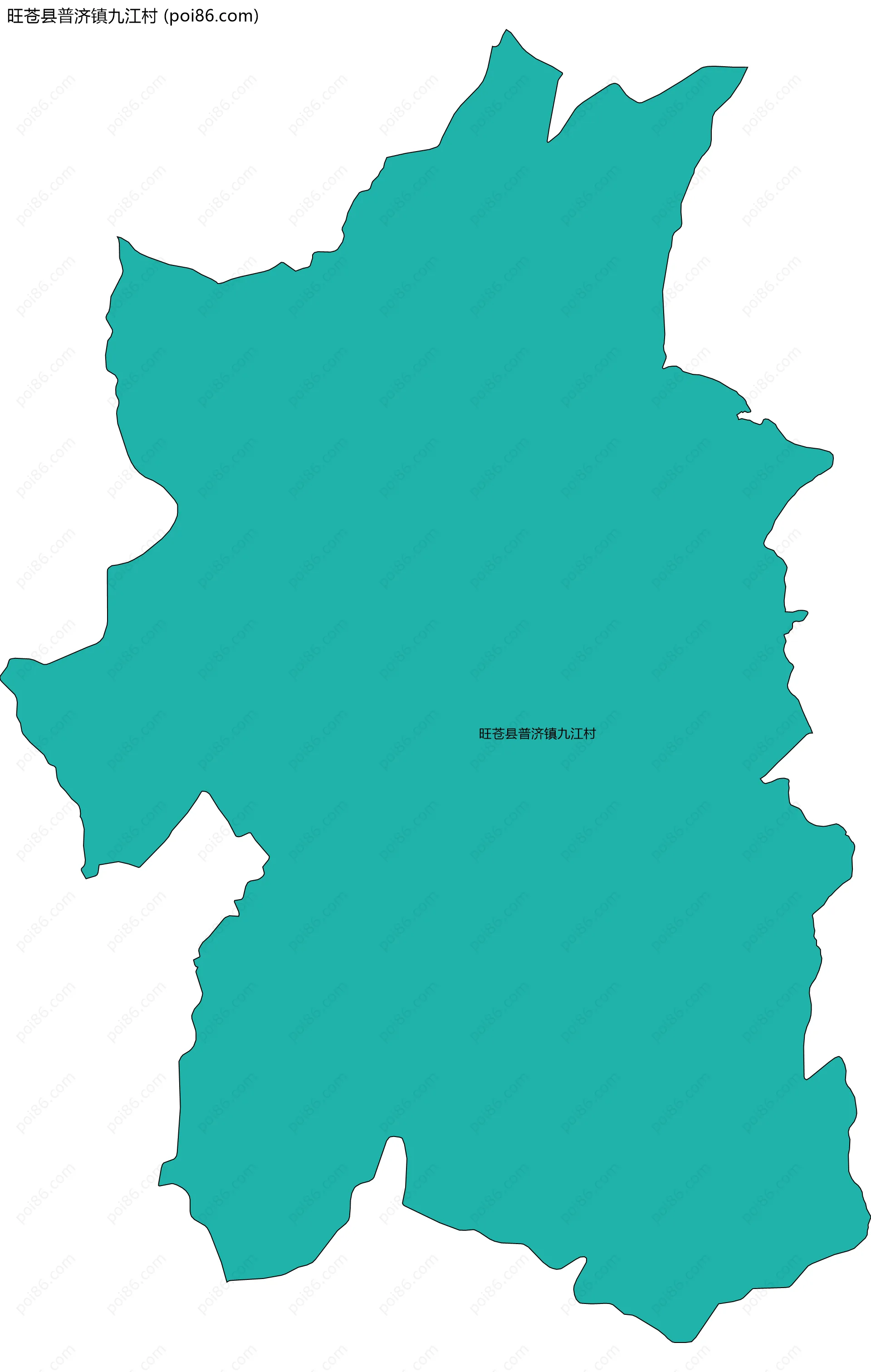 旺苍县普济镇九江村边界地图