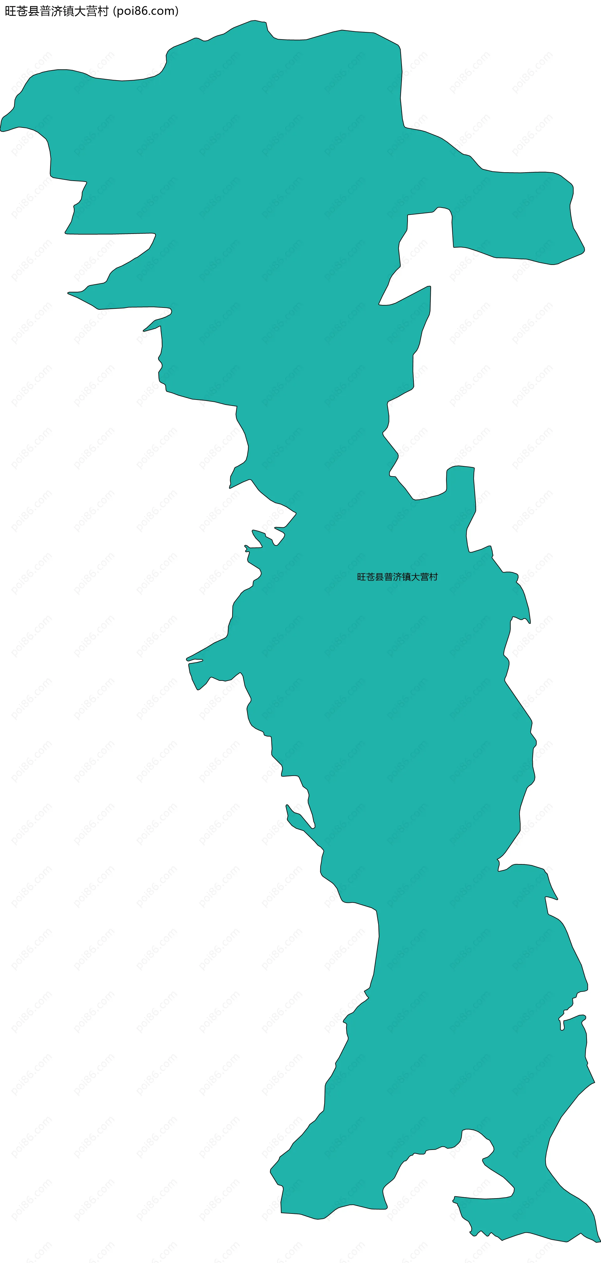 旺苍县普济镇大营村边界地图