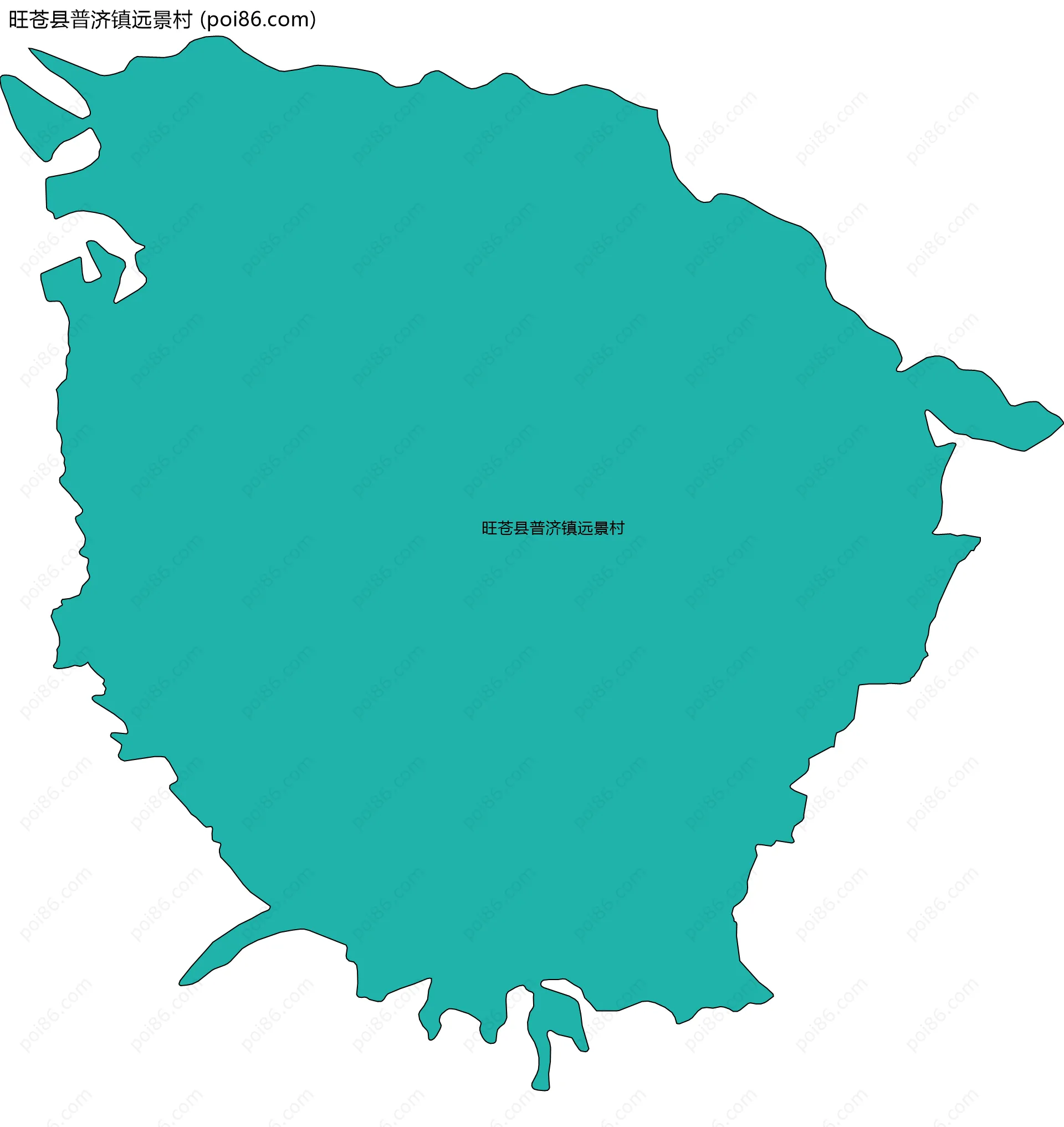 旺苍县普济镇远景村边界地图