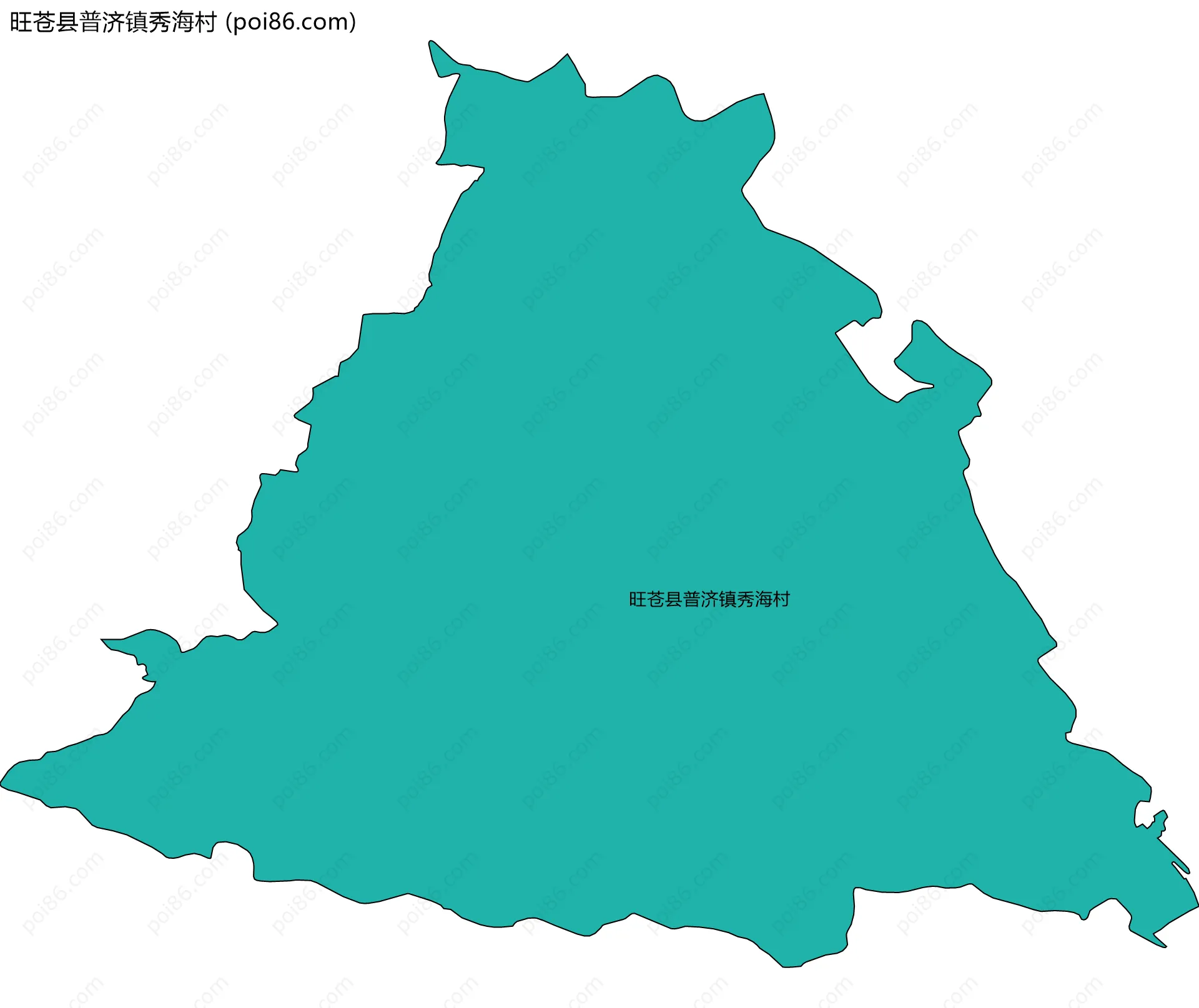 旺苍县普济镇秀海村边界地图