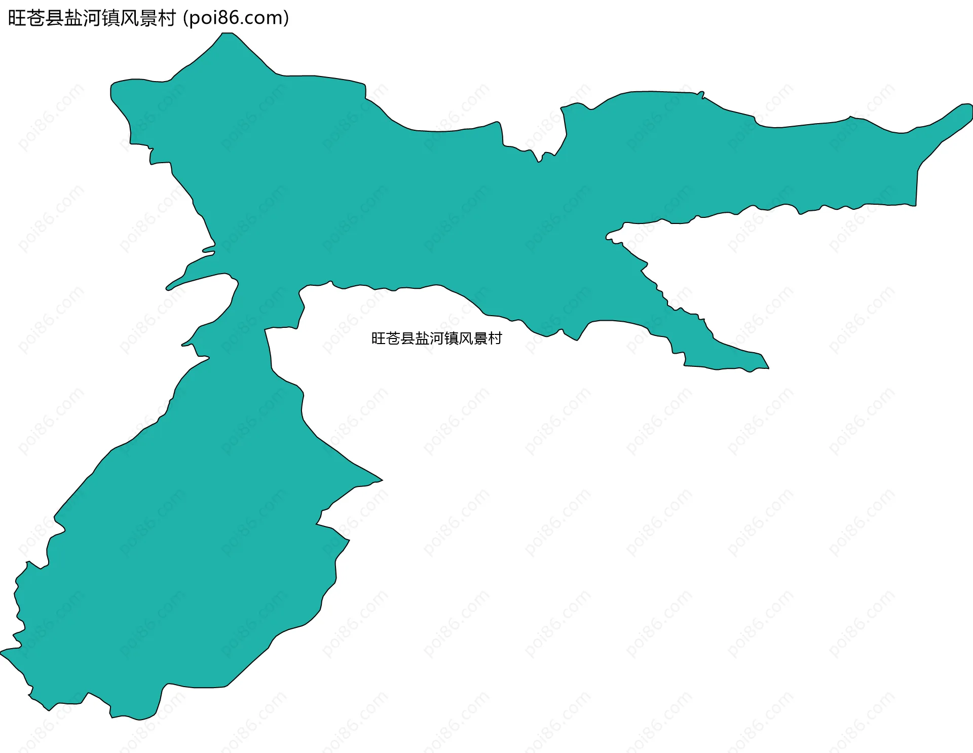 旺苍县盐河镇风景村边界地图