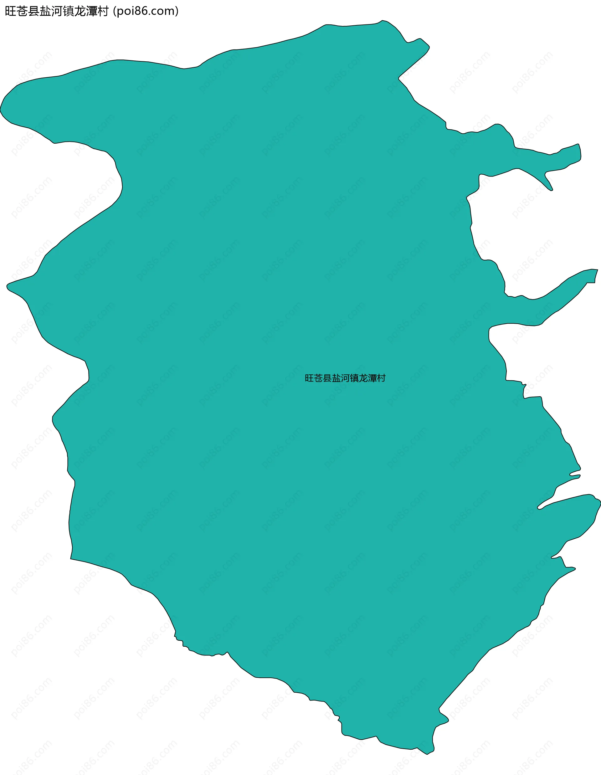 旺苍县盐河镇龙潭村边界地图