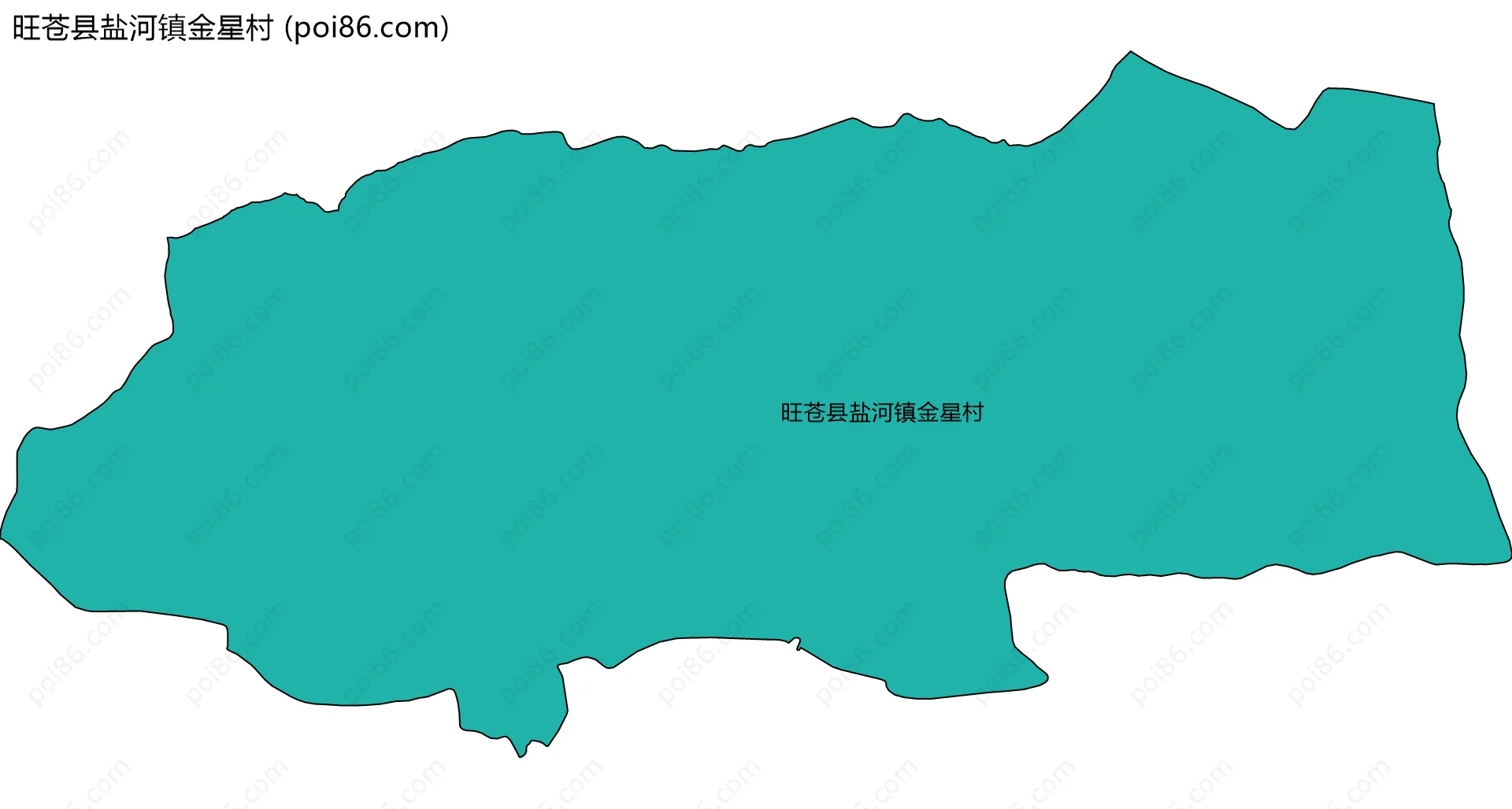 旺苍县盐河镇金星村边界地图