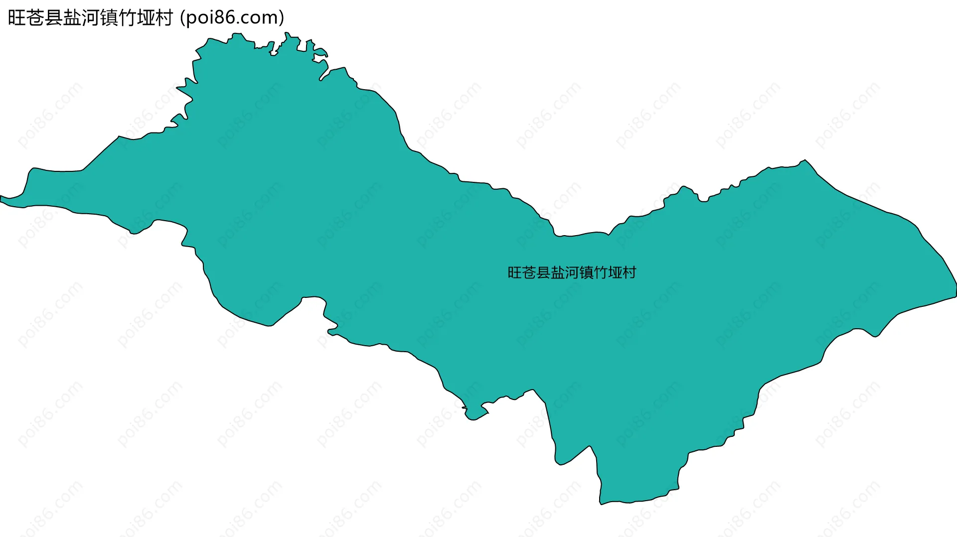 旺苍县盐河镇竹垭村边界地图