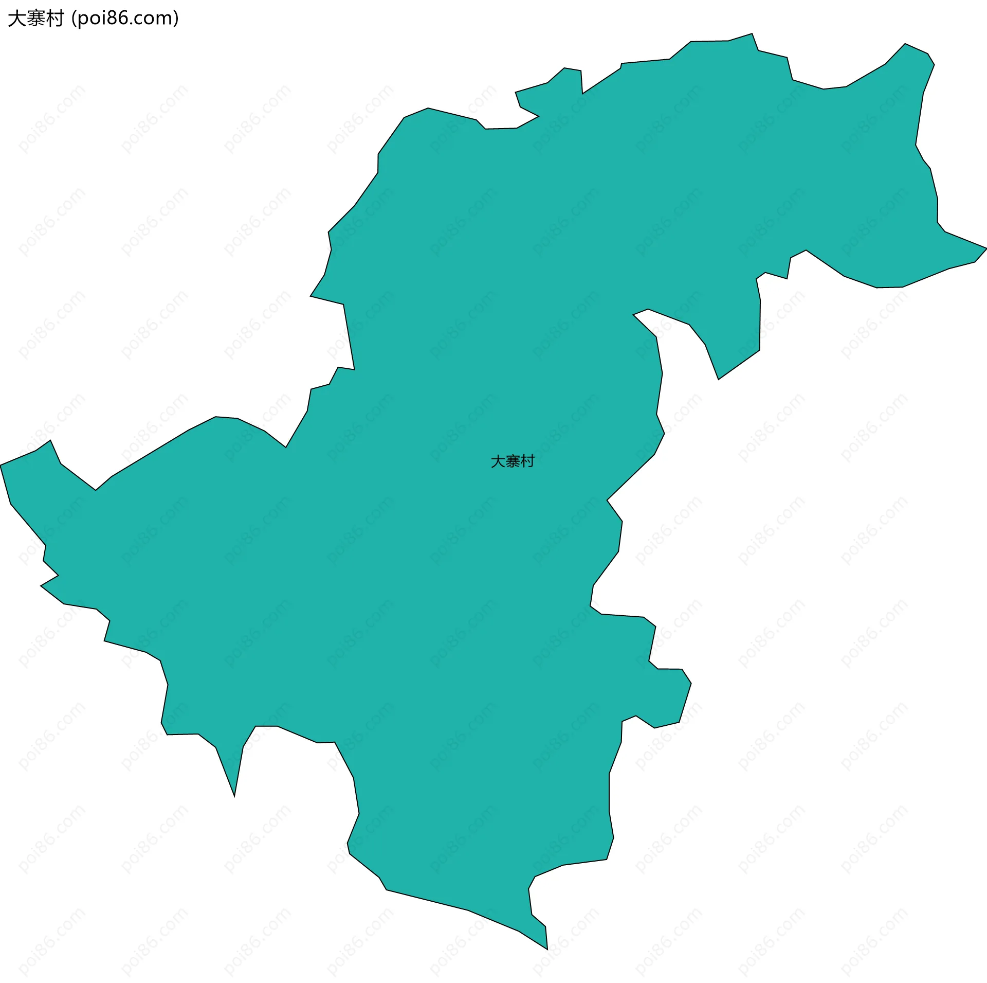 大寨村边界地图