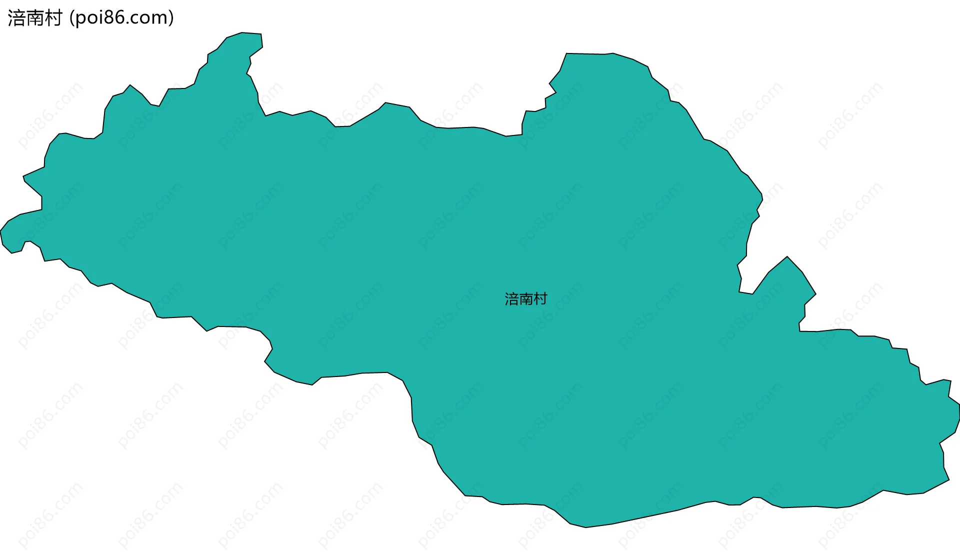 涪南村边界地图