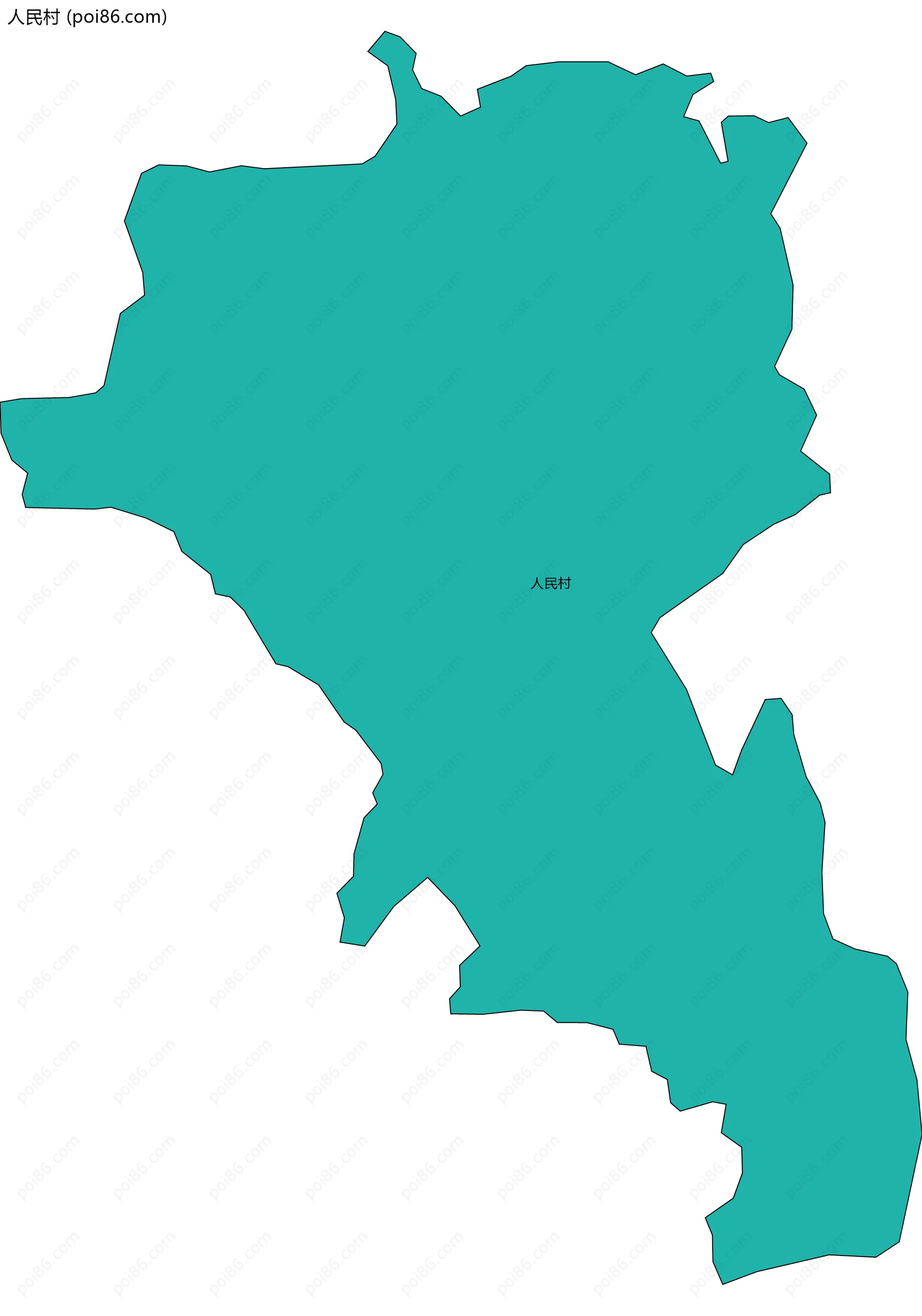 人民村边界地图