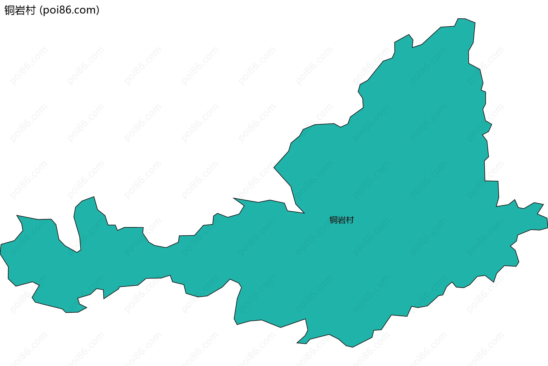 铜岩村边界地图