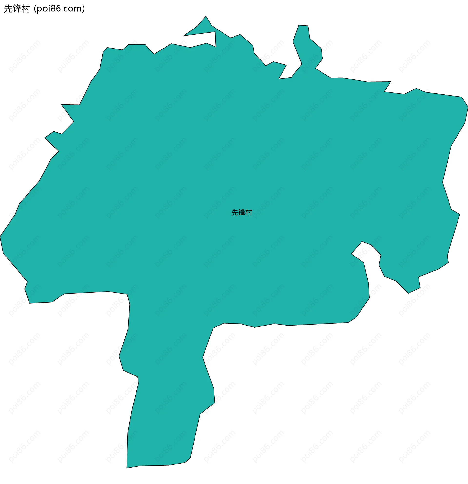 先锋村边界地图